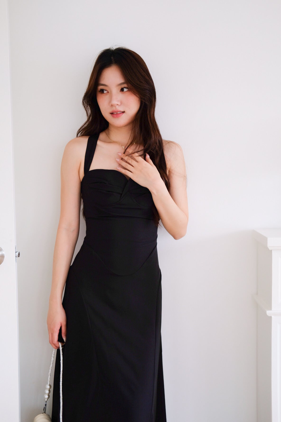 Edelynn Skater Maxi Dress (Black)