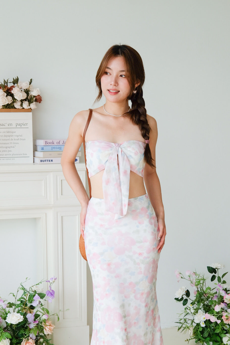 Neo Floral Beach 2 in 1 Set (Floral White)