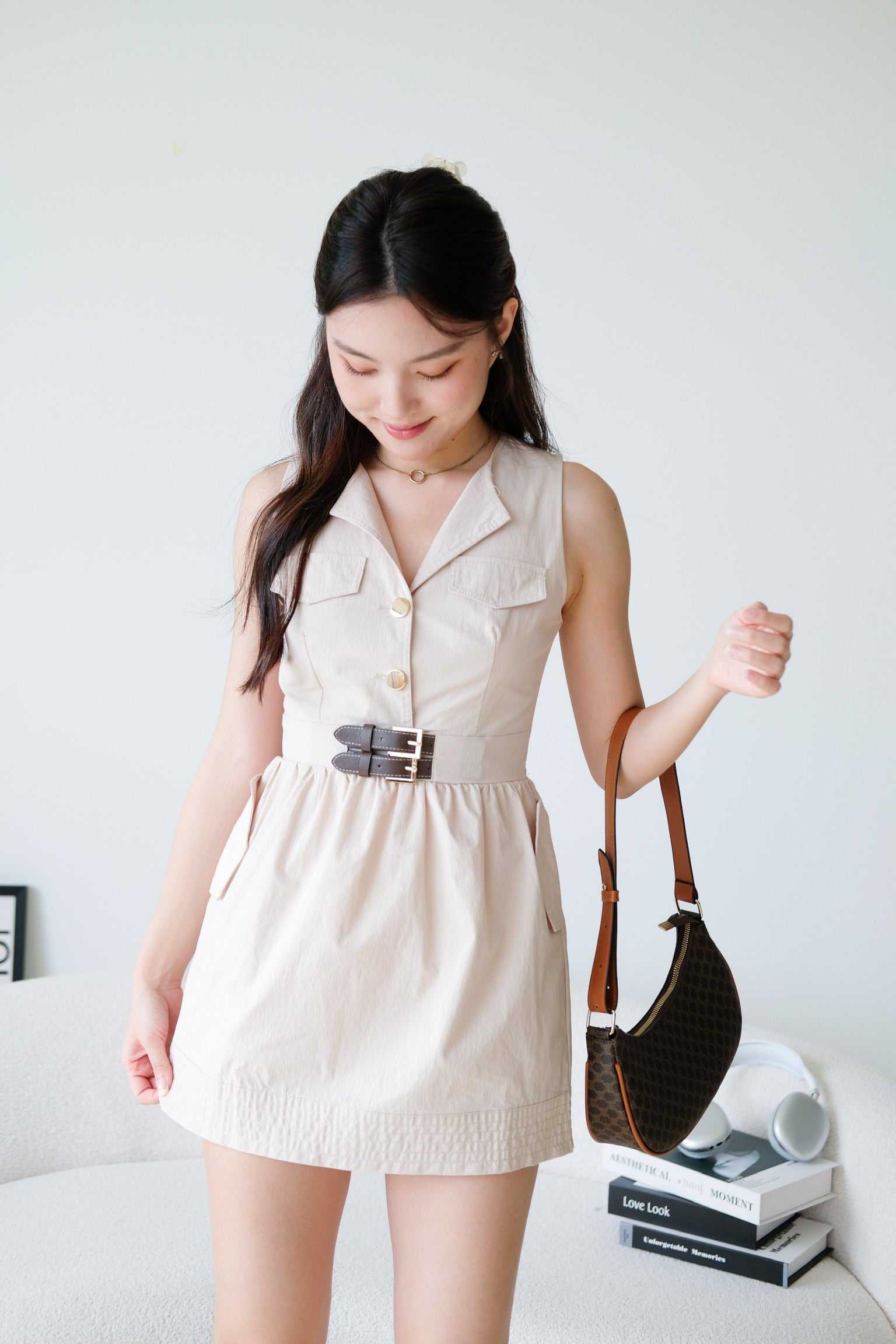 Lydia Pocket Dress (Khaki)