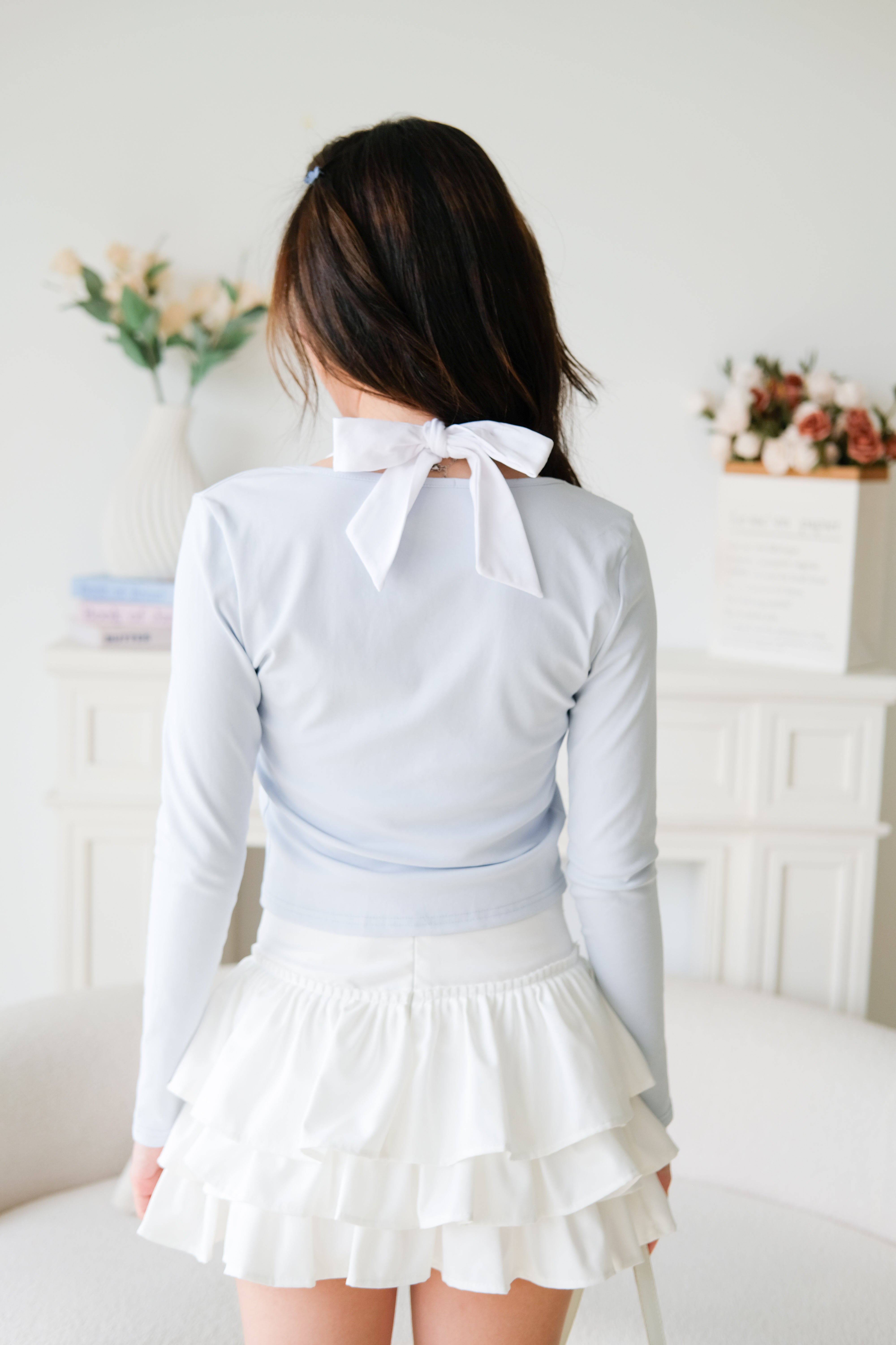 Bonnie Halter Cardigan Set (Baby Blue)