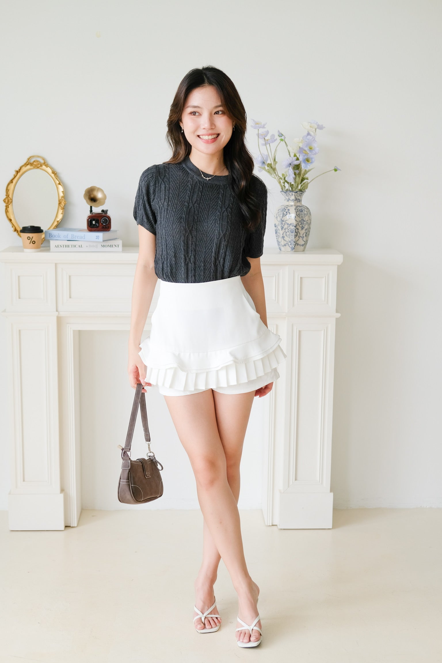 Carey Knit Tee (Dark Grey)