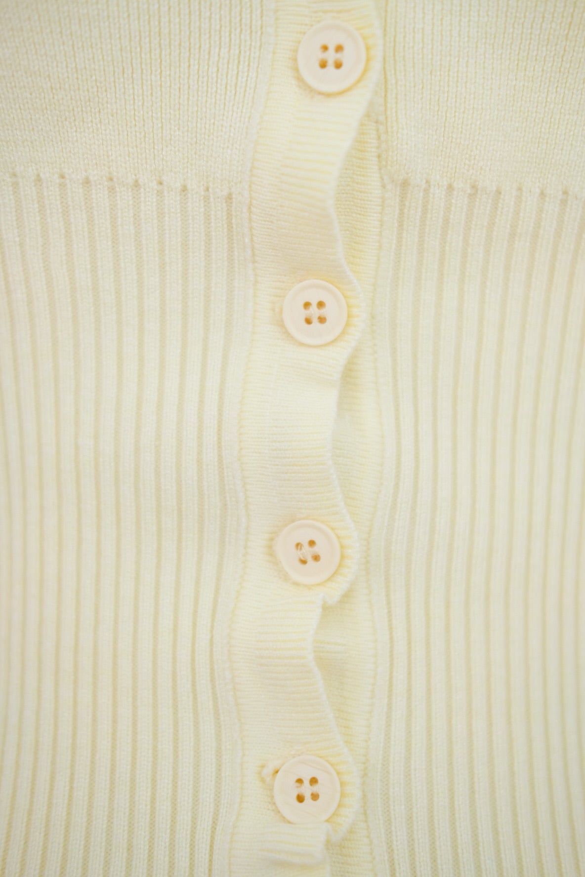 Yellow Ruffle Ribbon Knit Set