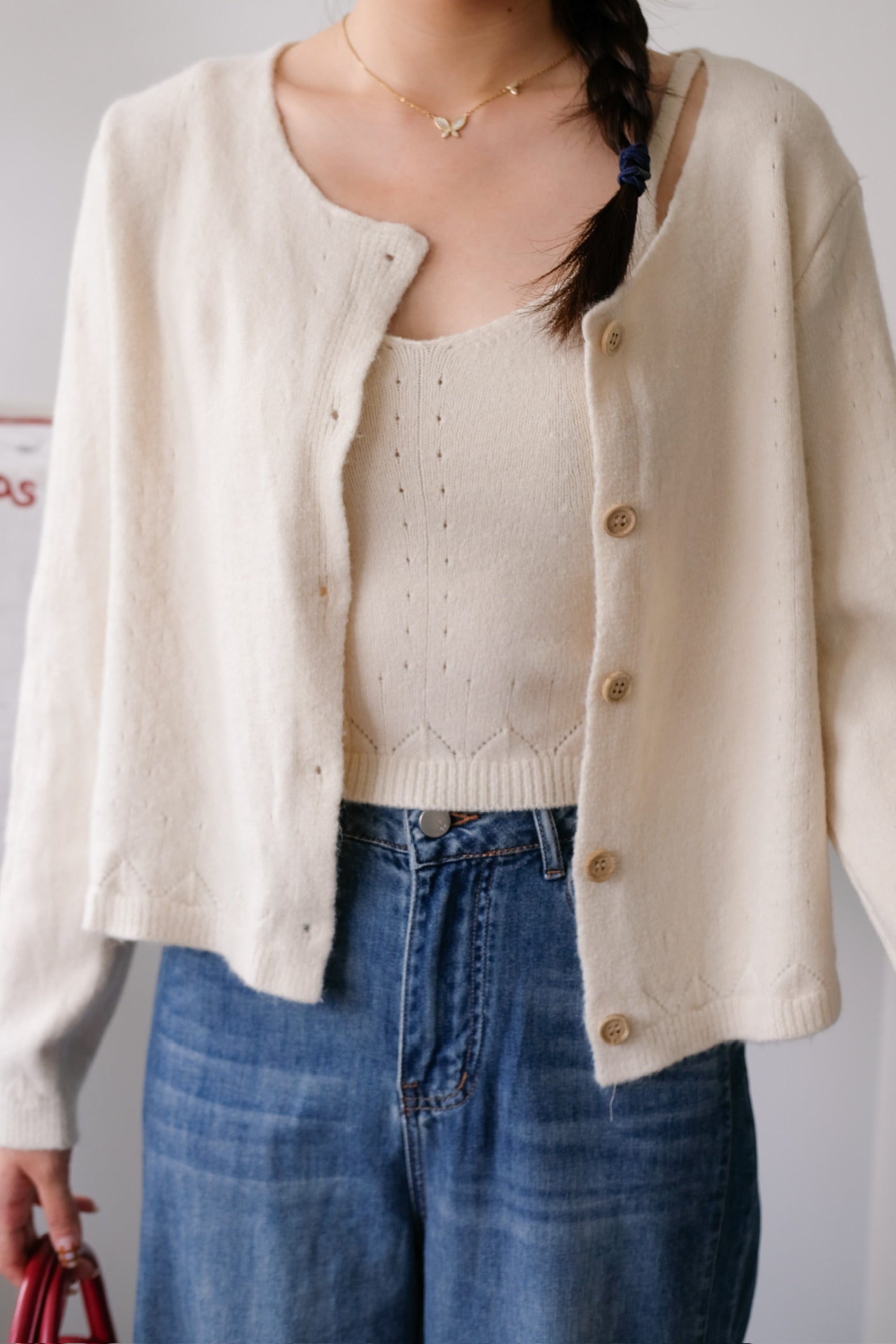 Nicole 2-in-1 Cardigan Set (Oat)