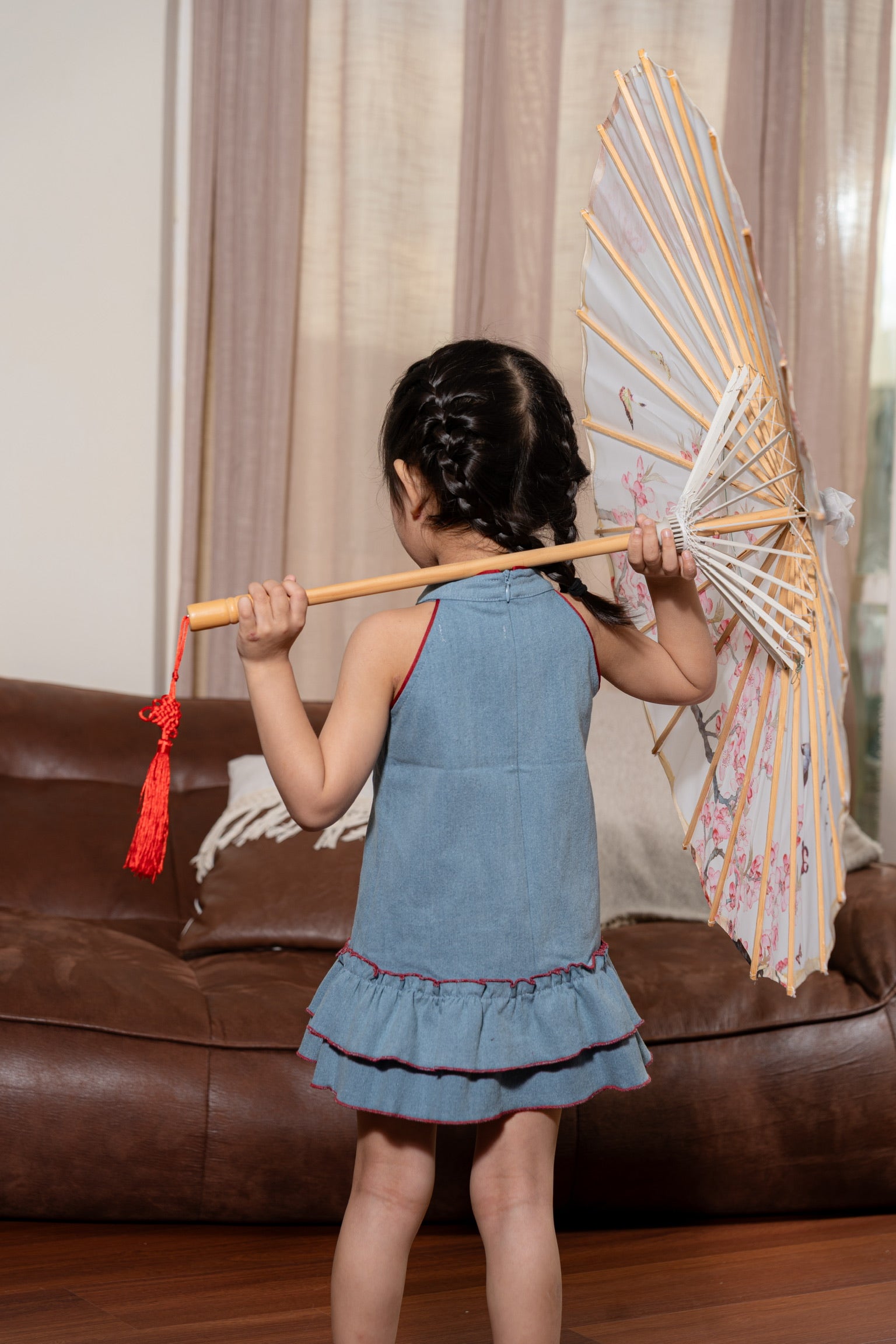 丹禧牛仔 Denim Joy Girl Cheongsam (Light Blue)