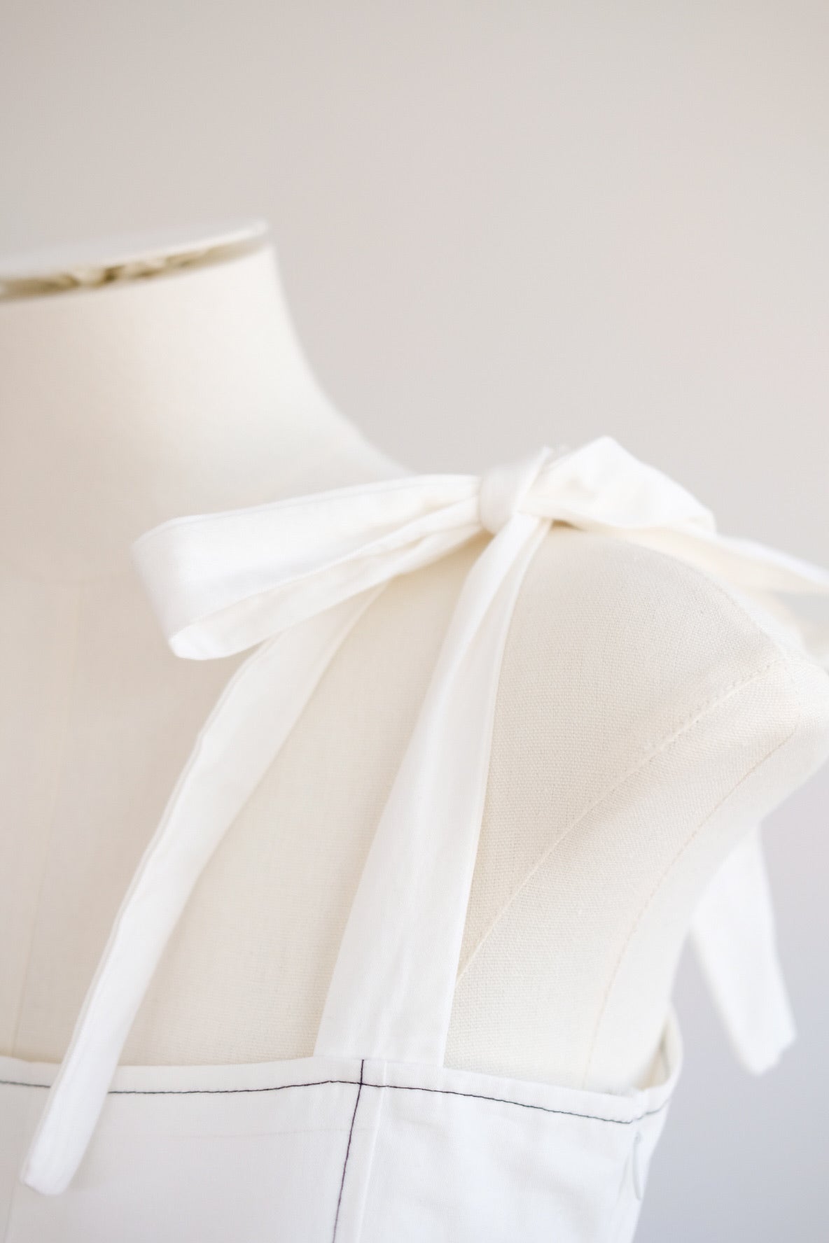 White Ribbon Skater Mini Dress