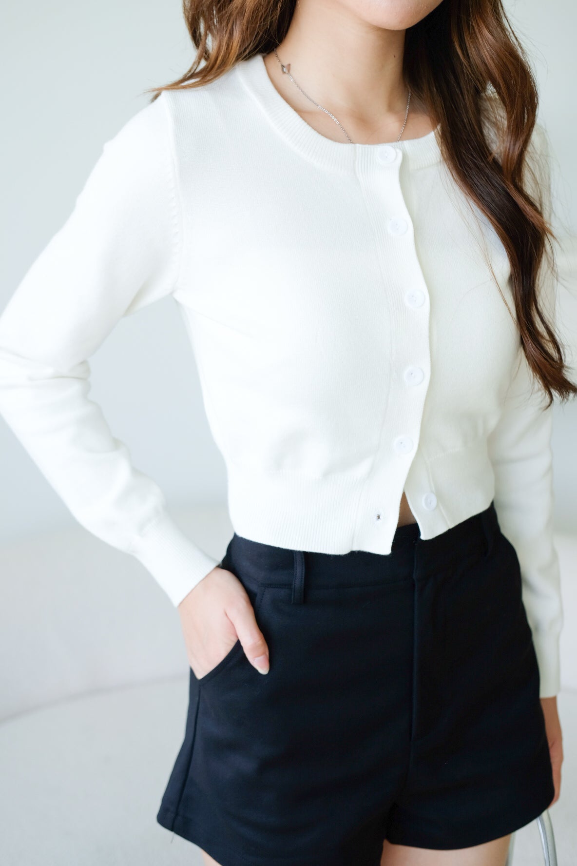 Dream Soft Cotton Cardigan (White)