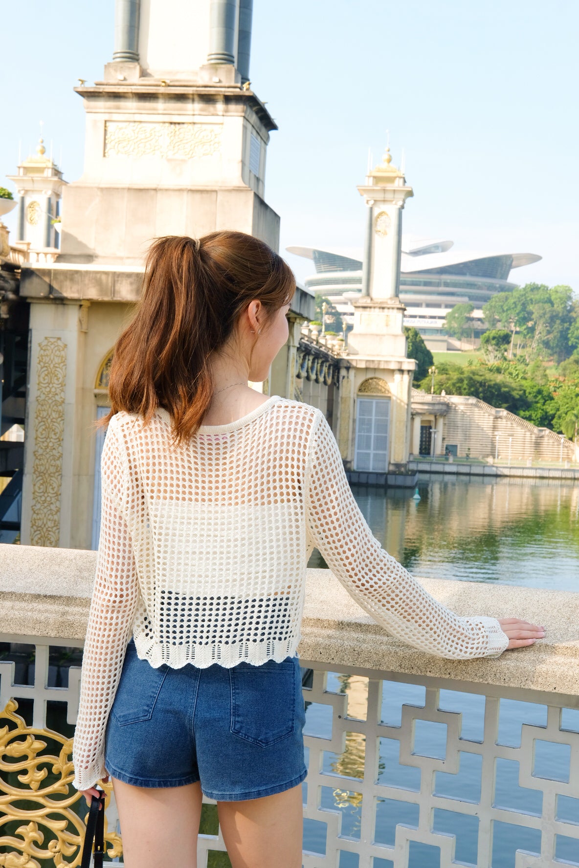 Savannah Beach Knit Cropped Outerwear (Beige)