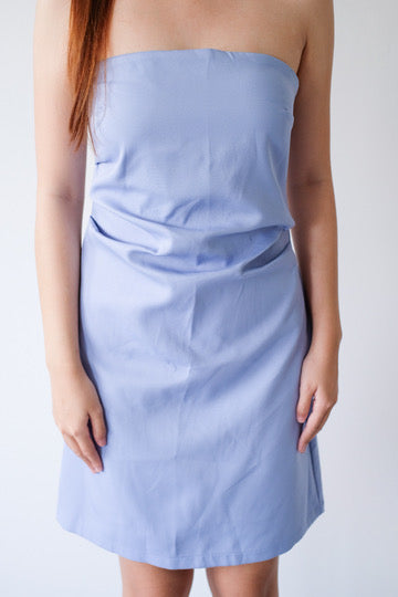 Blue Tube Mini Dress