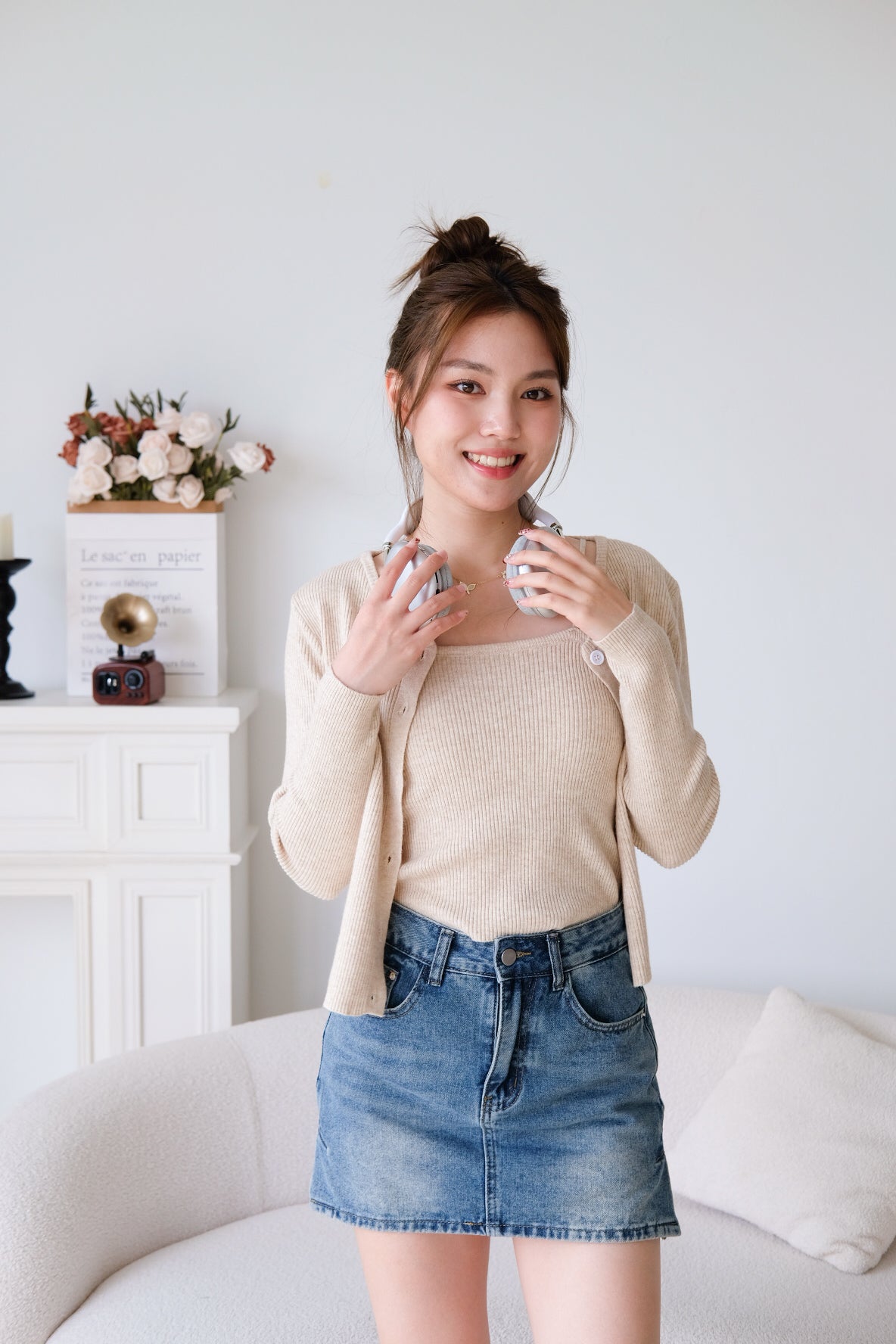 Joe Soft Knit Cardigan Set (Oat)