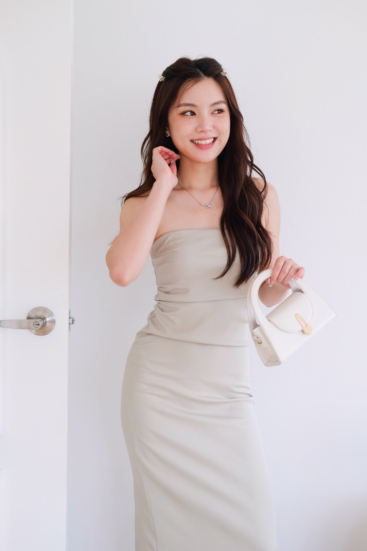 Whitney Tube Maxi Dress (Pistachio Green)