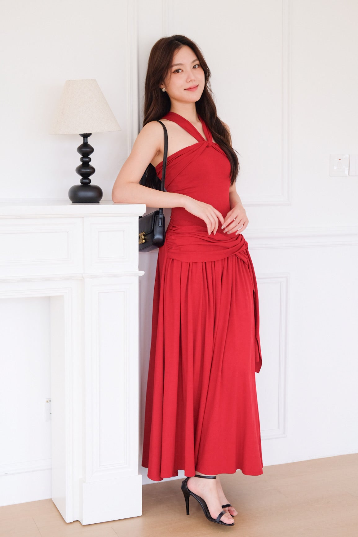 Jessy Toga Cotton Maxi Dress (Ruby Red)