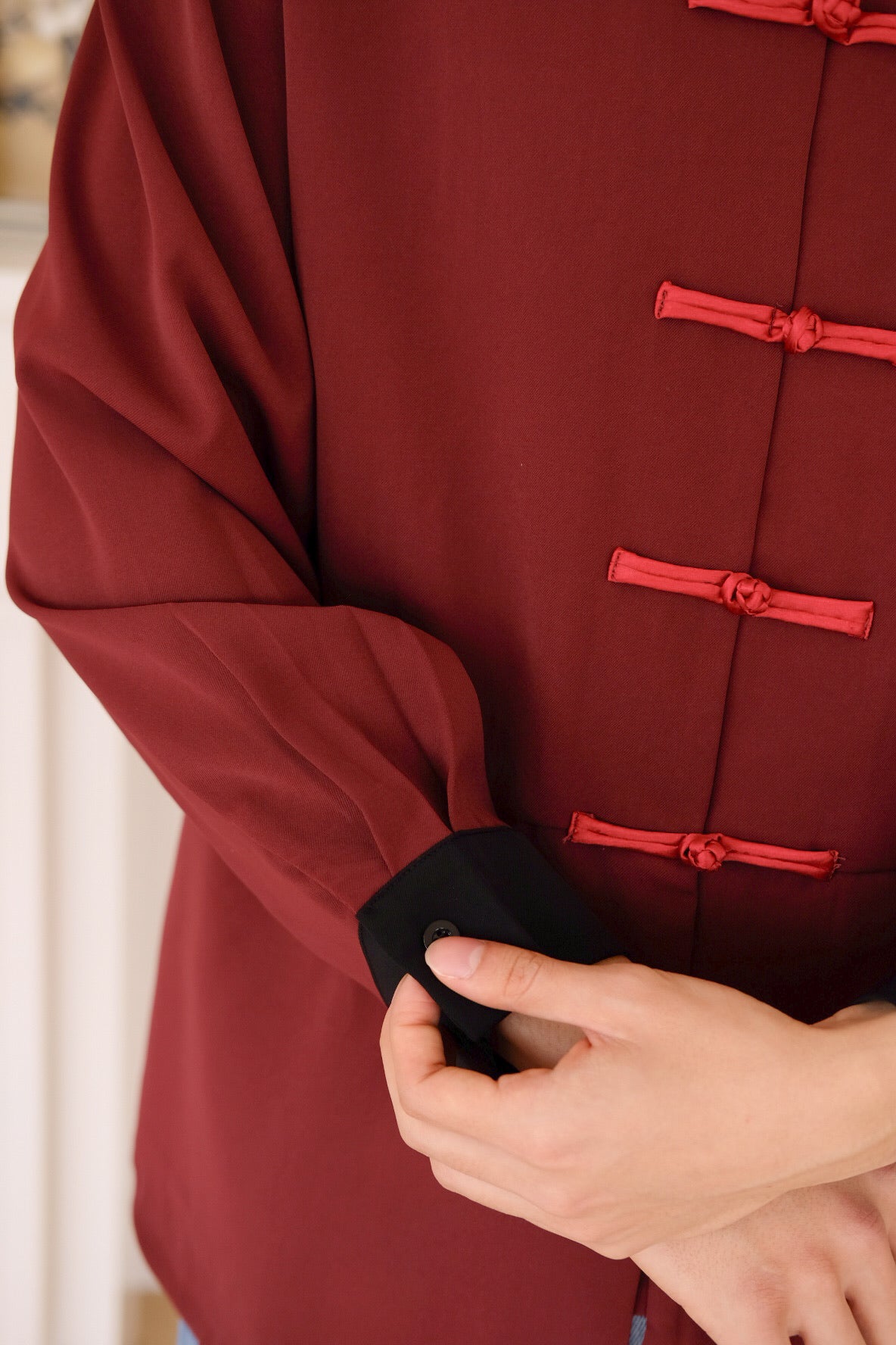 和正 Zheng Long Sleeves Samfu (Wine)