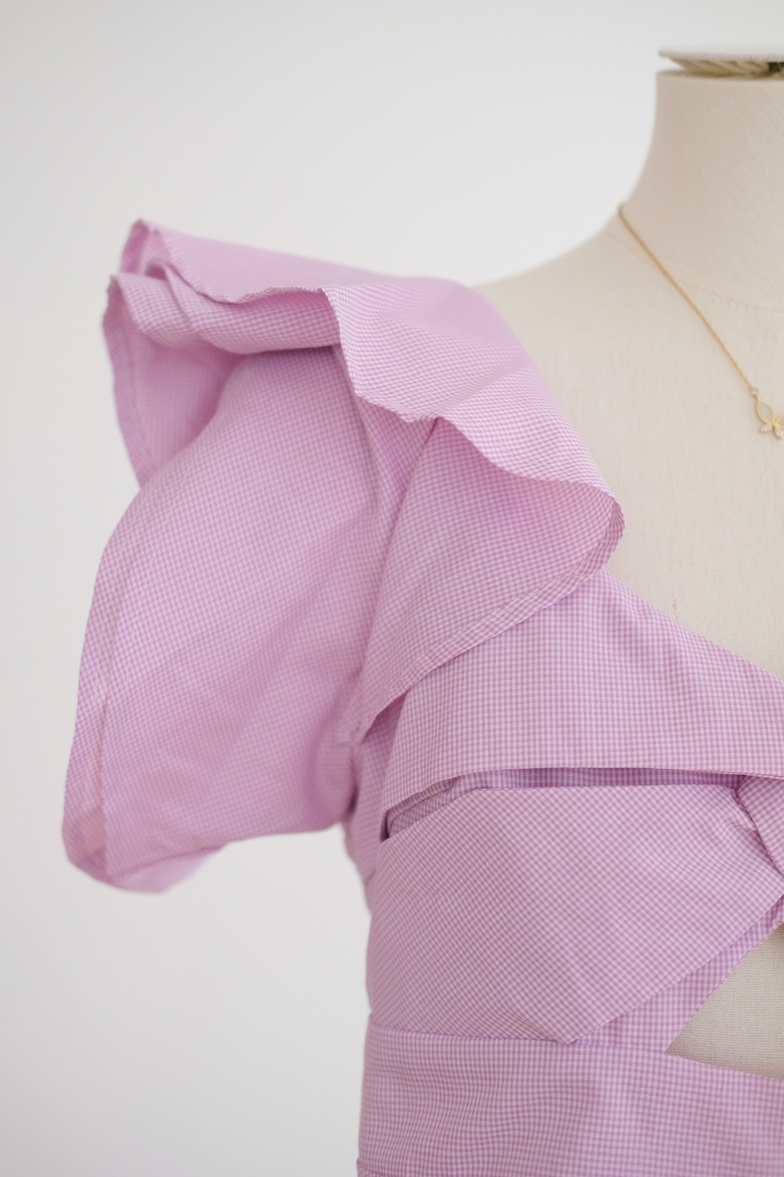 Purple Ruffle Assymetrical Top