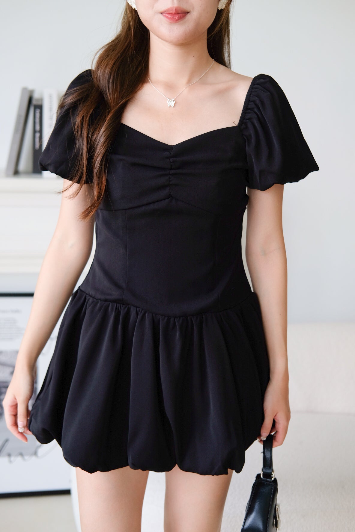 Lucy Sweetheart Bubble Dress (Black)