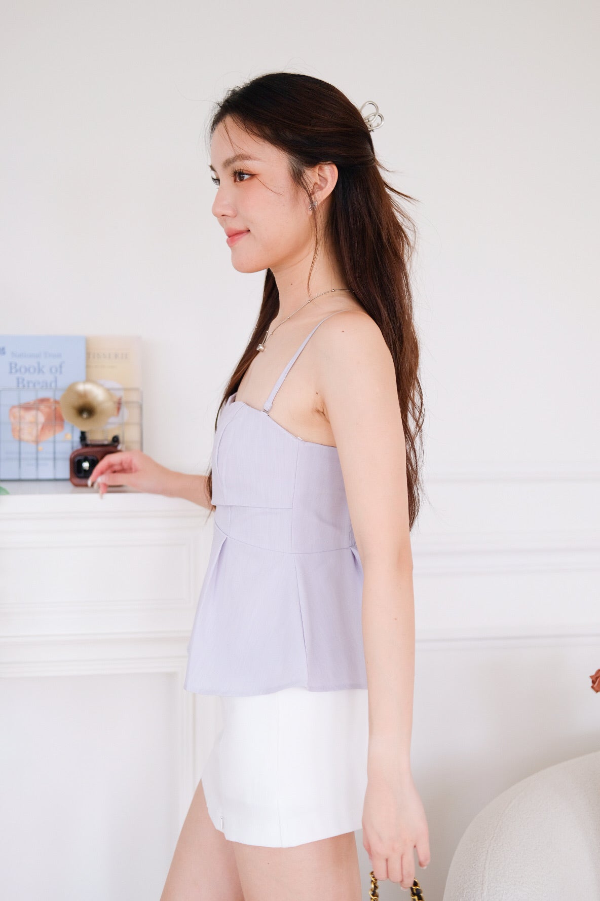 Riviera 2 Ways Padded Peplum Top (Misty Purple)