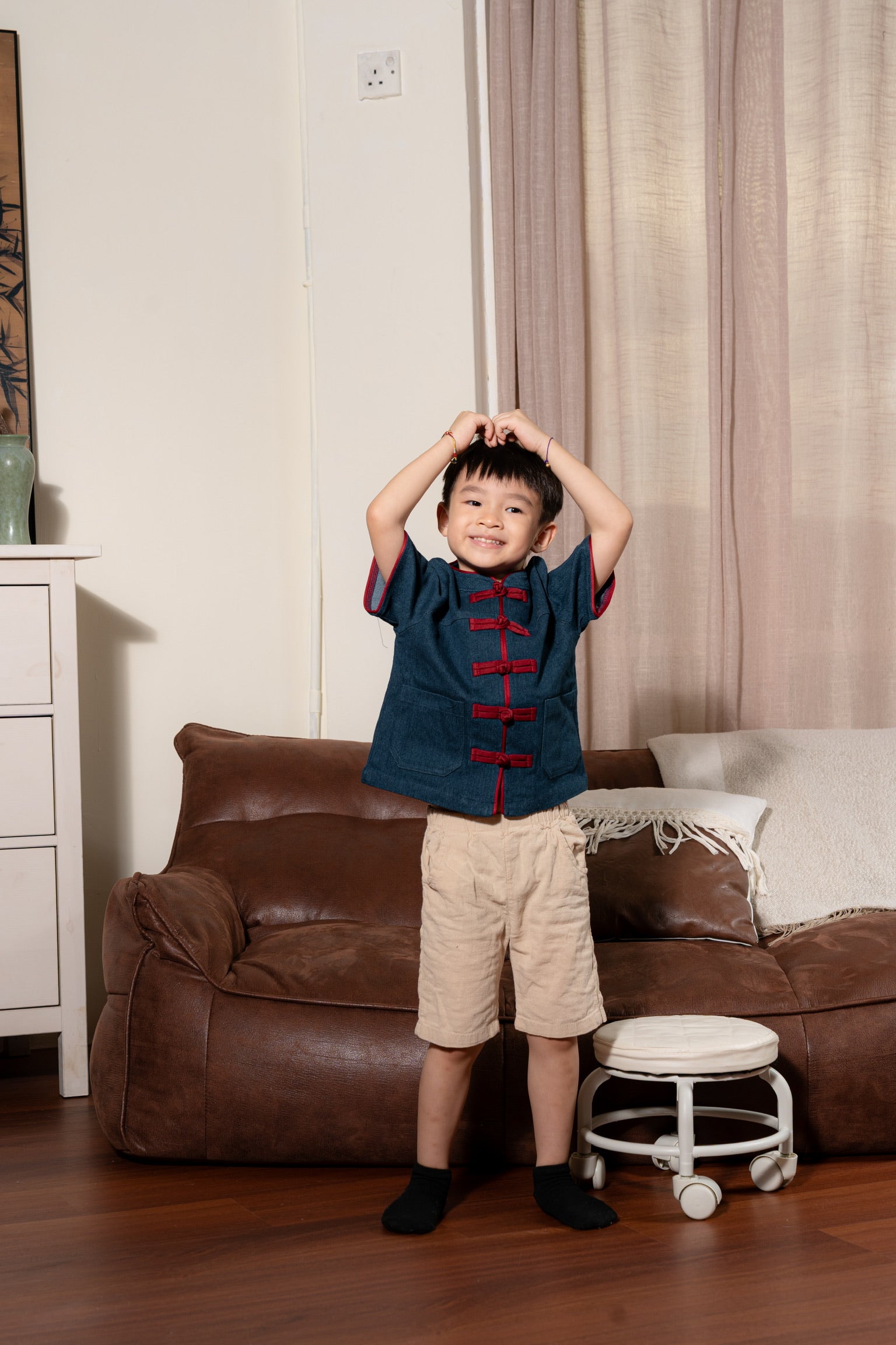 丹禧牛仔 Denim Joy Boy Samfu (Dark Blue)