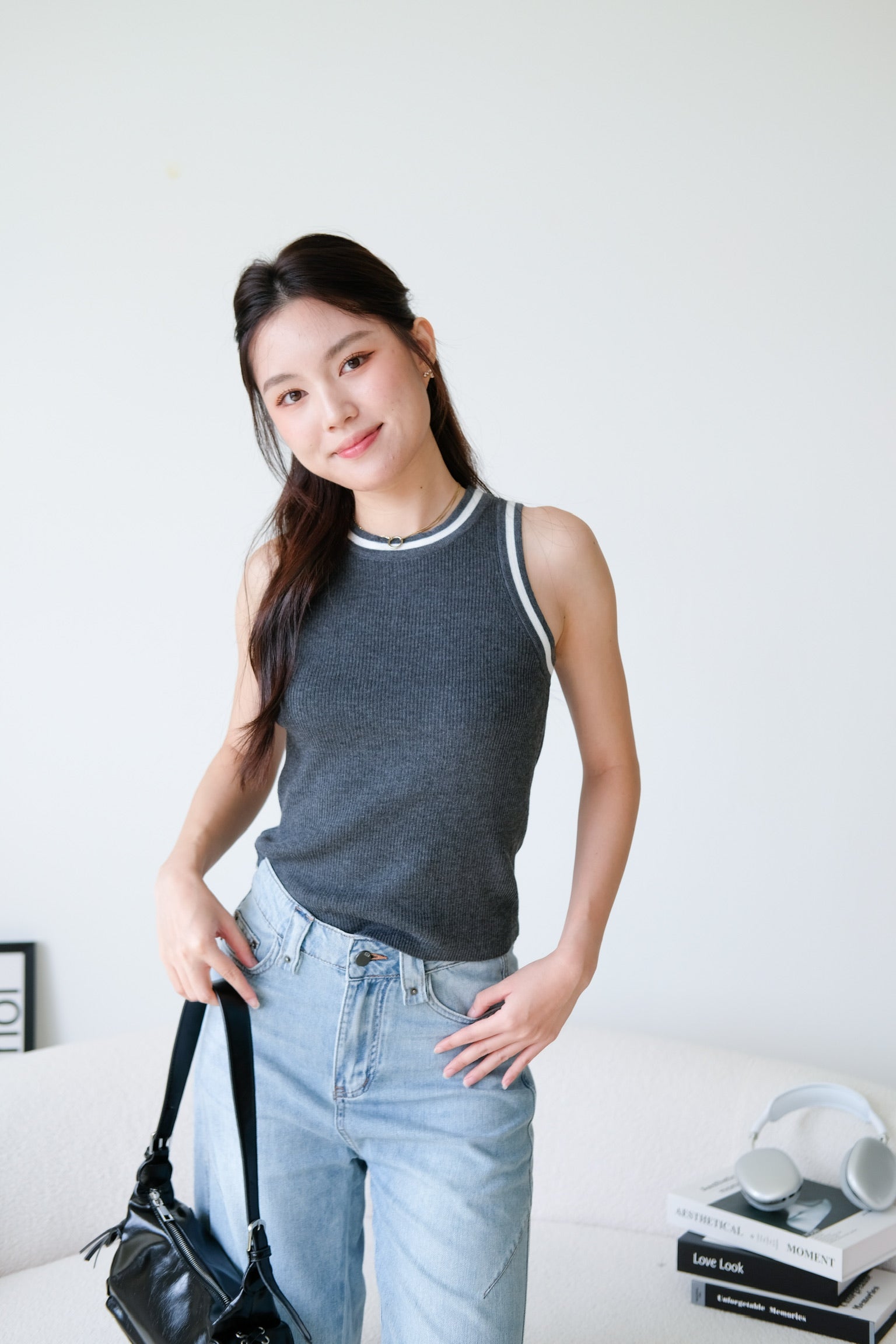 Barrel Wide Denim Jeans (Light Blue)