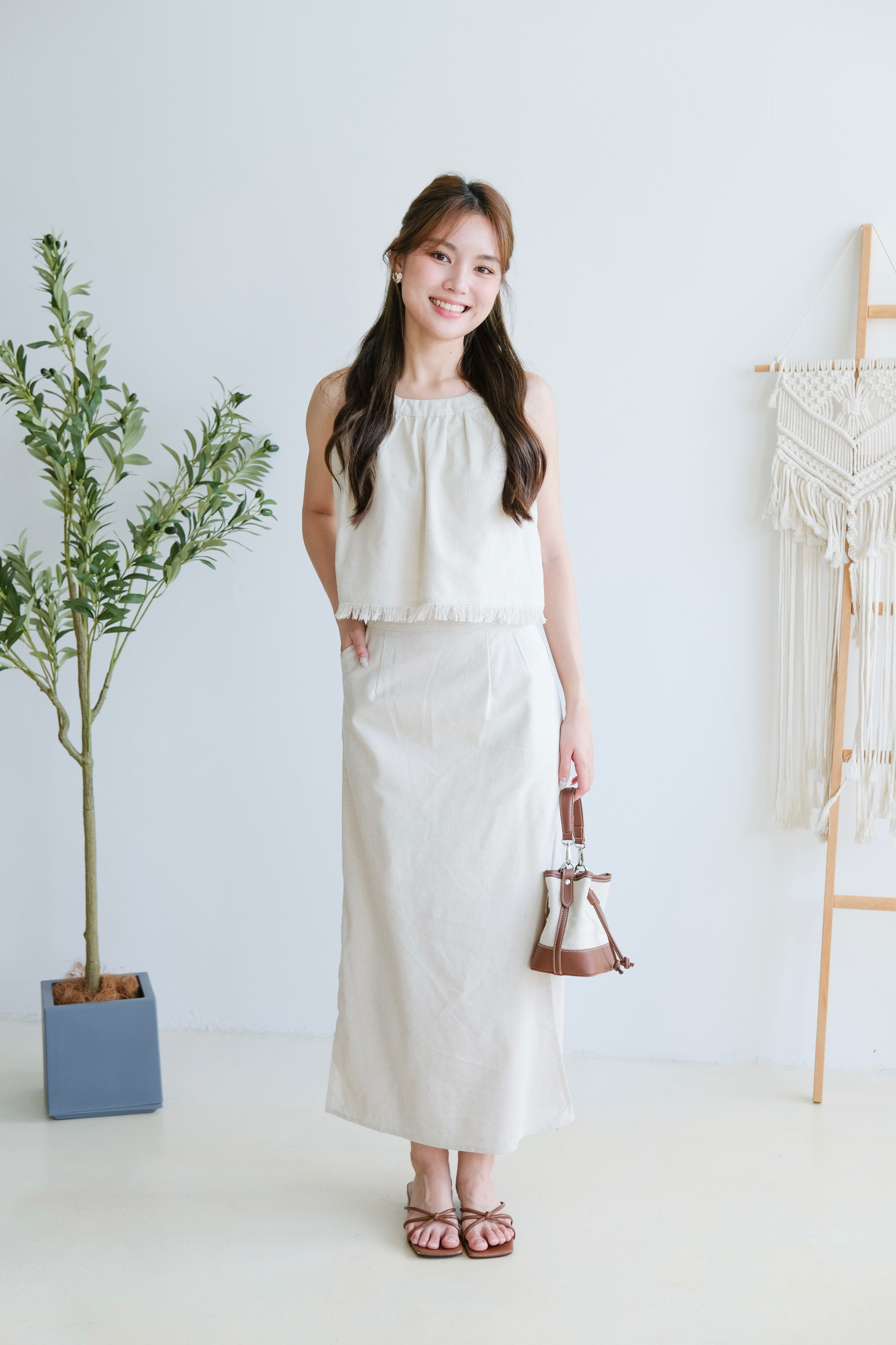 Desiree Vacay Linen Set (Oat)