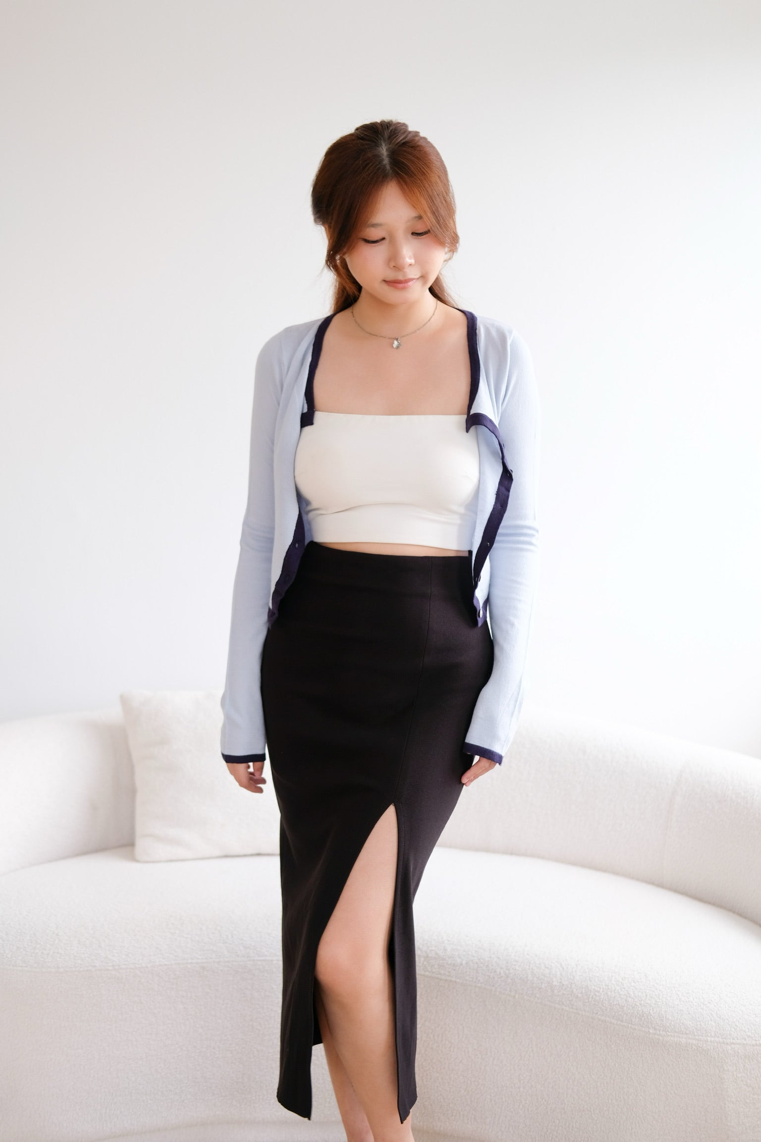 Black Bodycon Slit Maxi Skirt