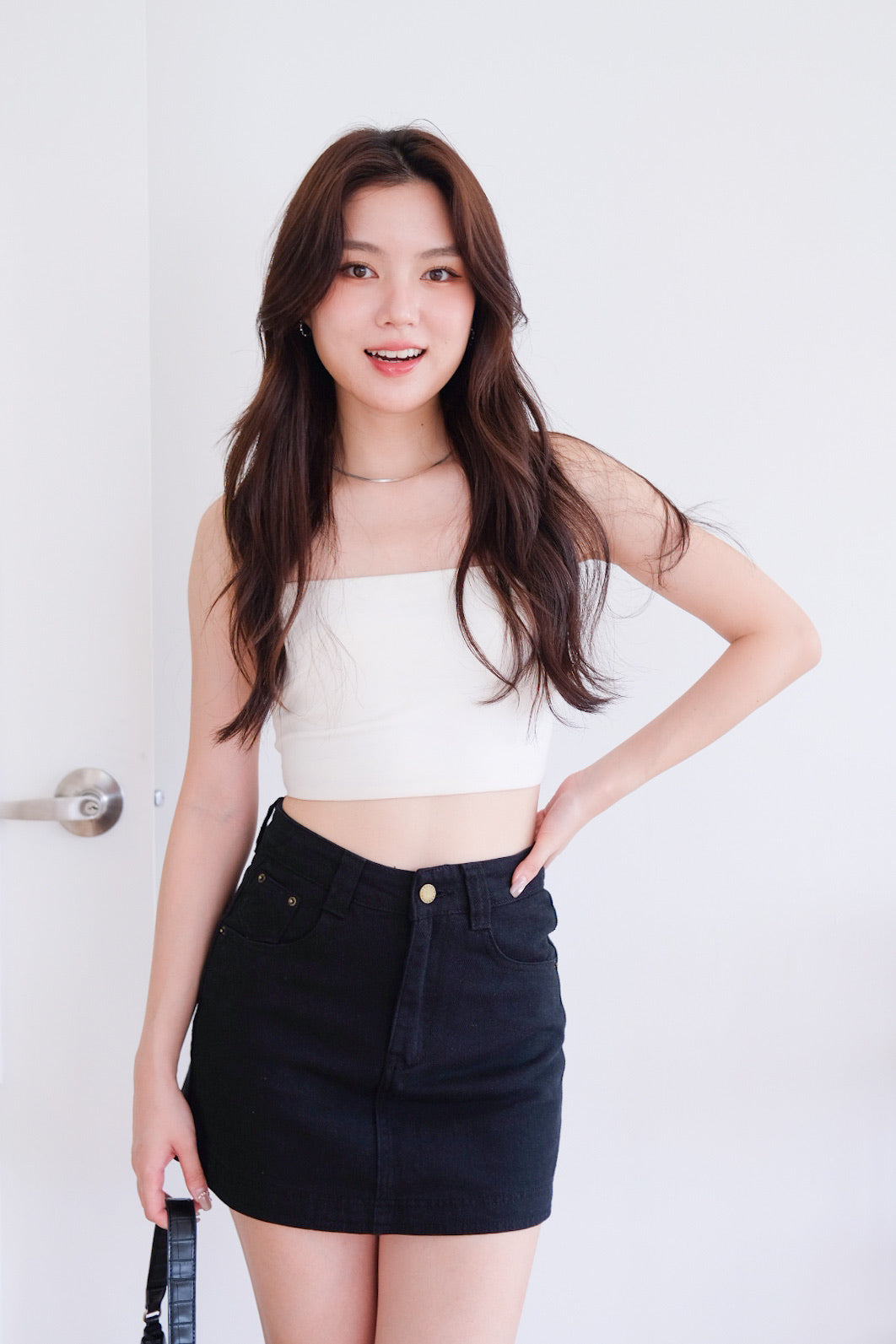 Levin Denim Skorts (Black)