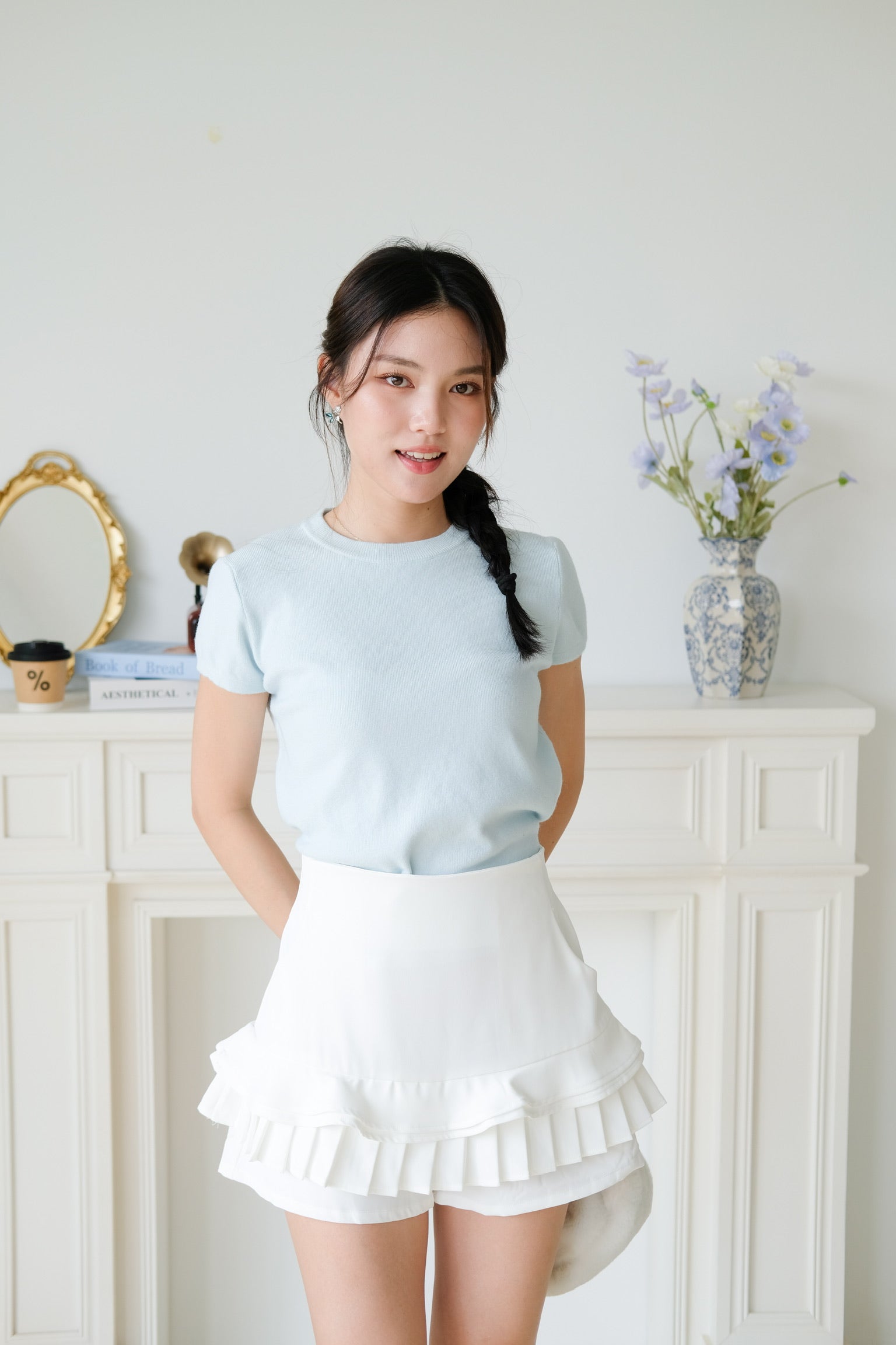 Asa Classic Crew Neck Tee (Light Blue)