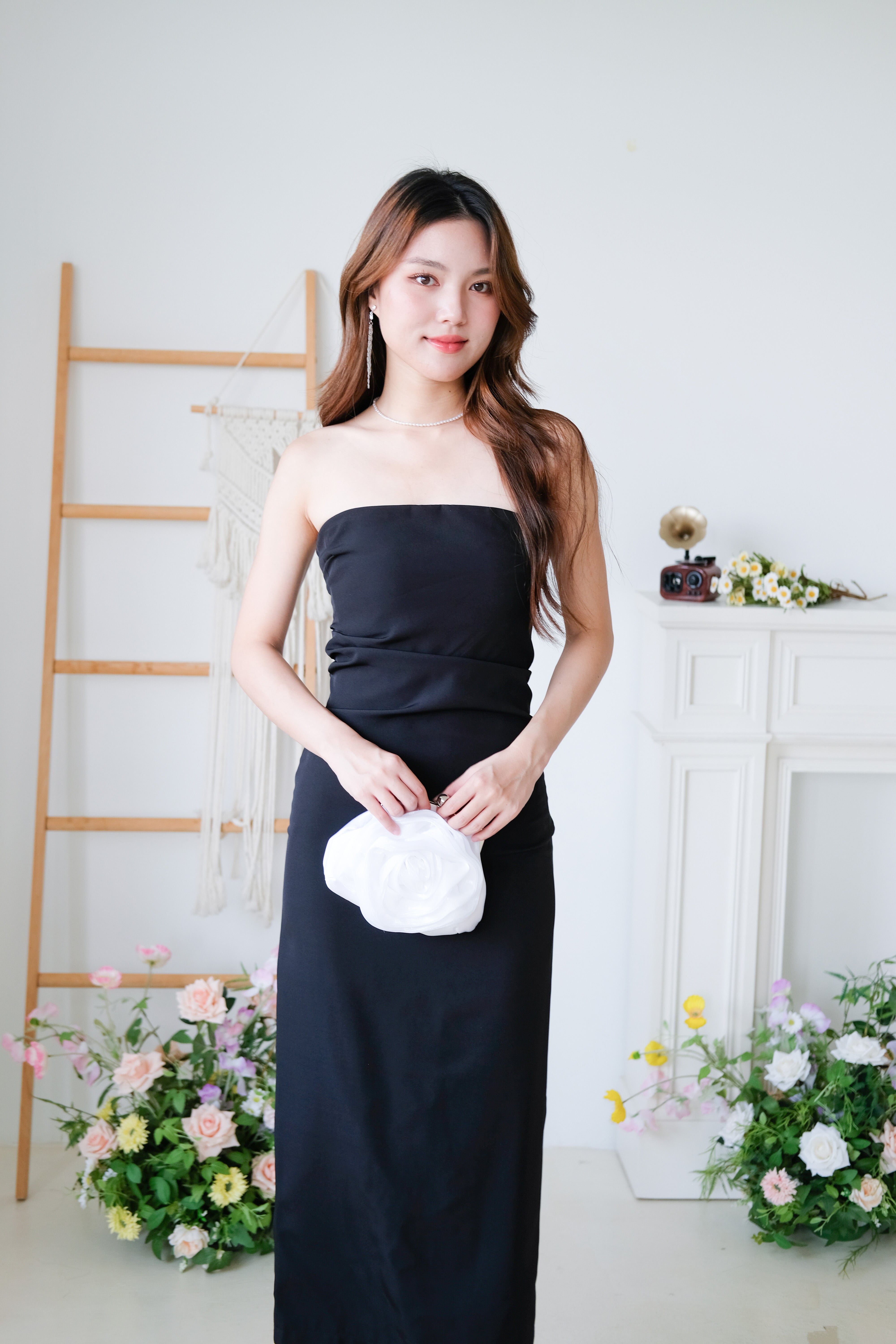 Whitney Tube Maxi Dress (Black)