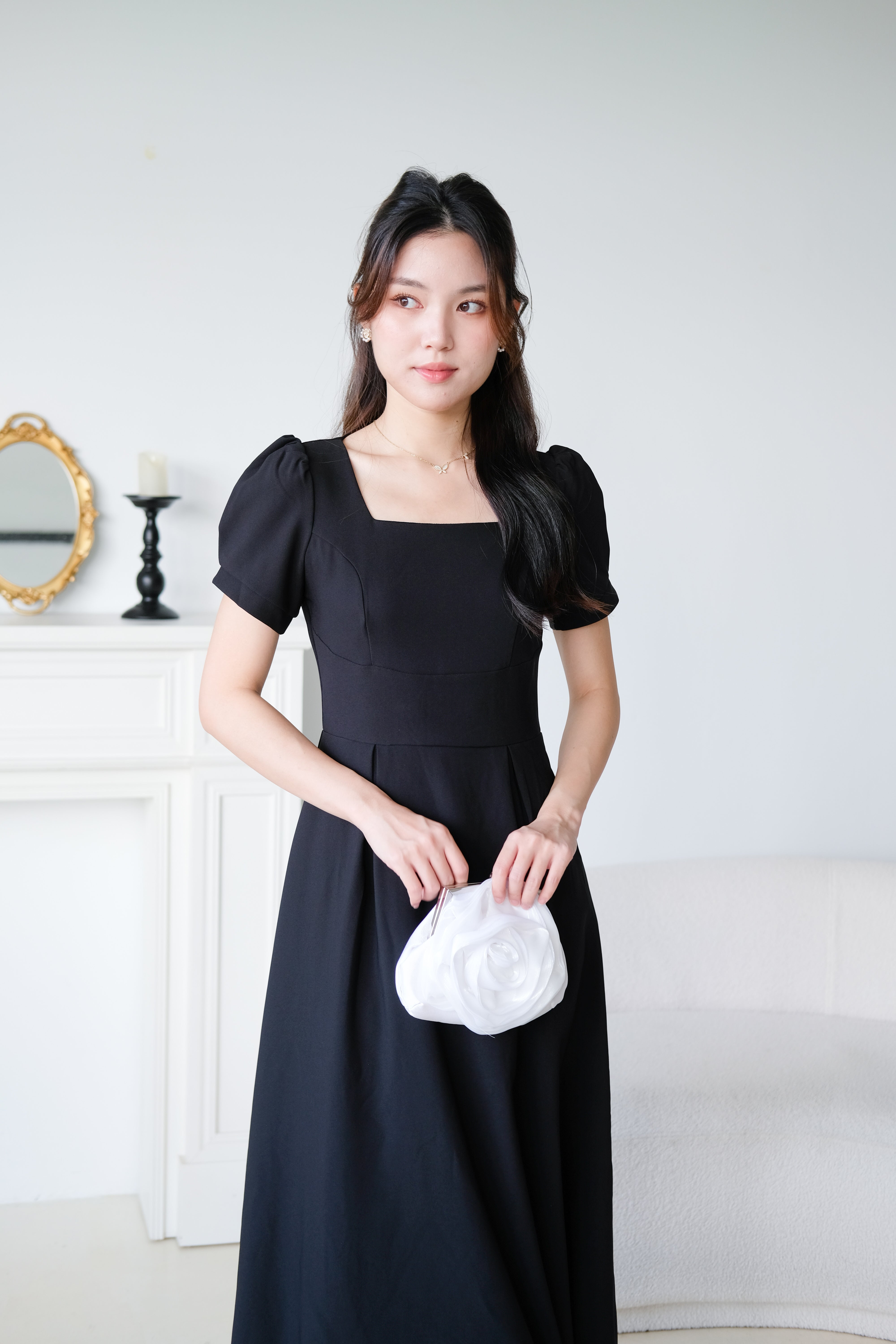 Sorelle Maxi Dinner Dress (Black)