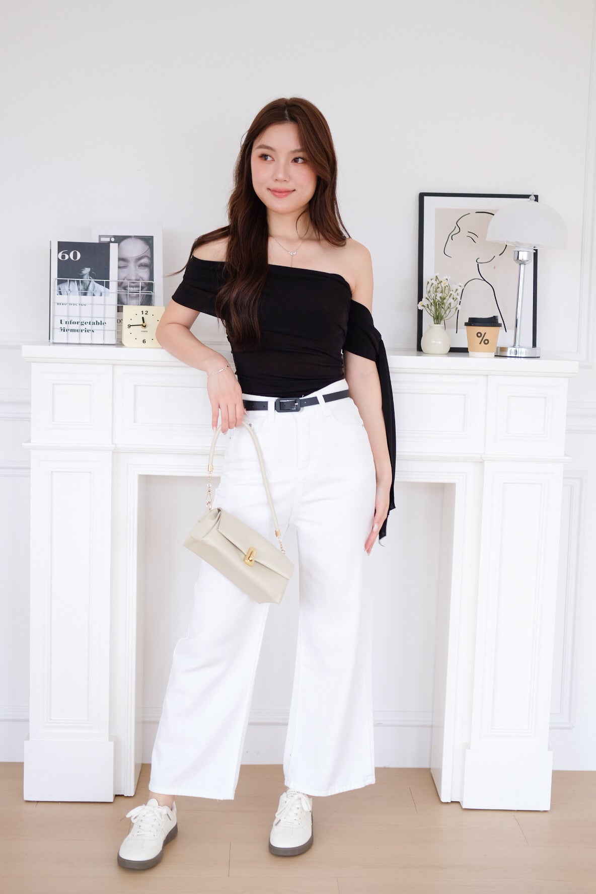Matin Denim Straight Jeans (White)