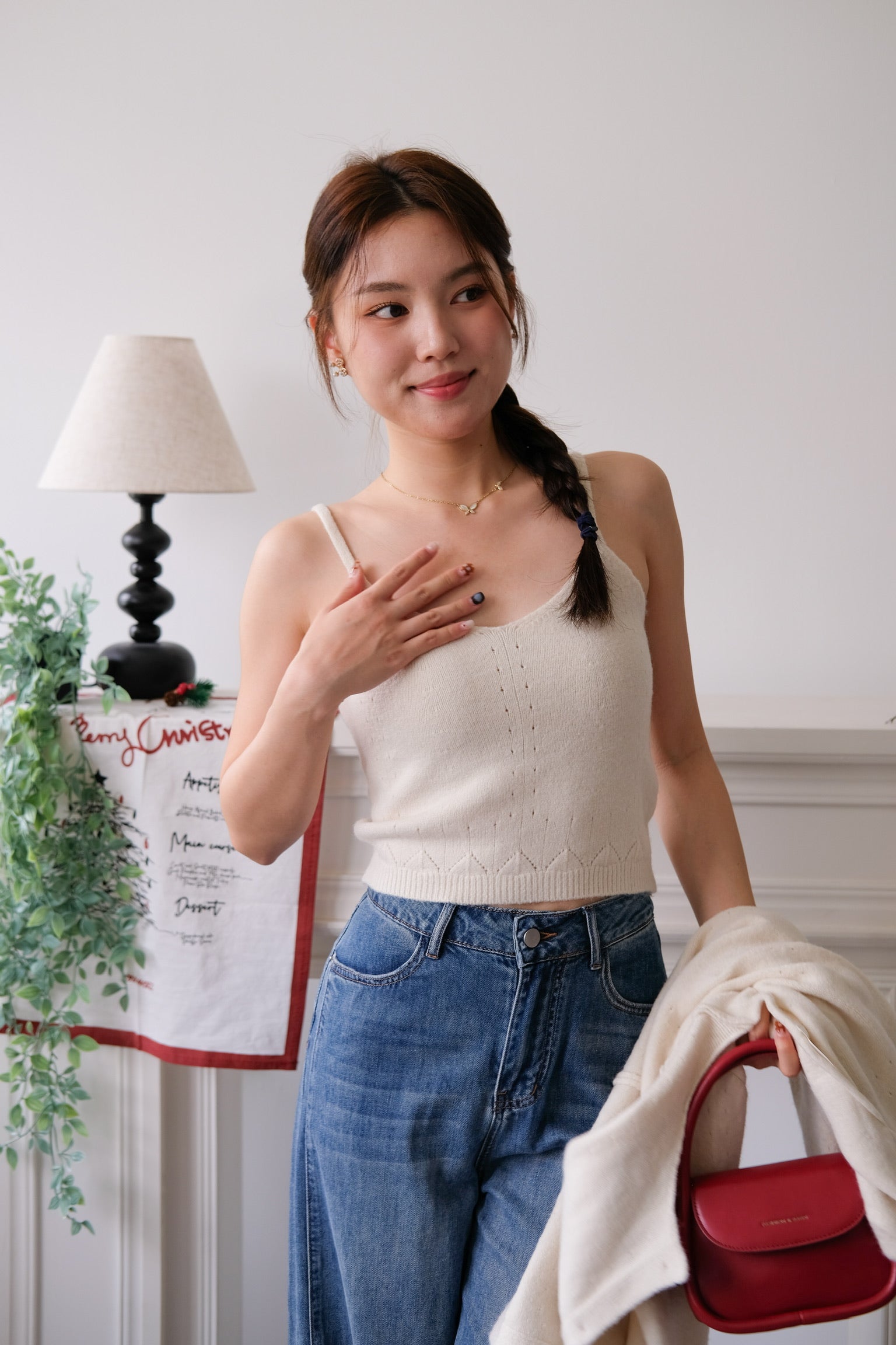 Nicole 2-in-1 Cardigan Set (Oat)