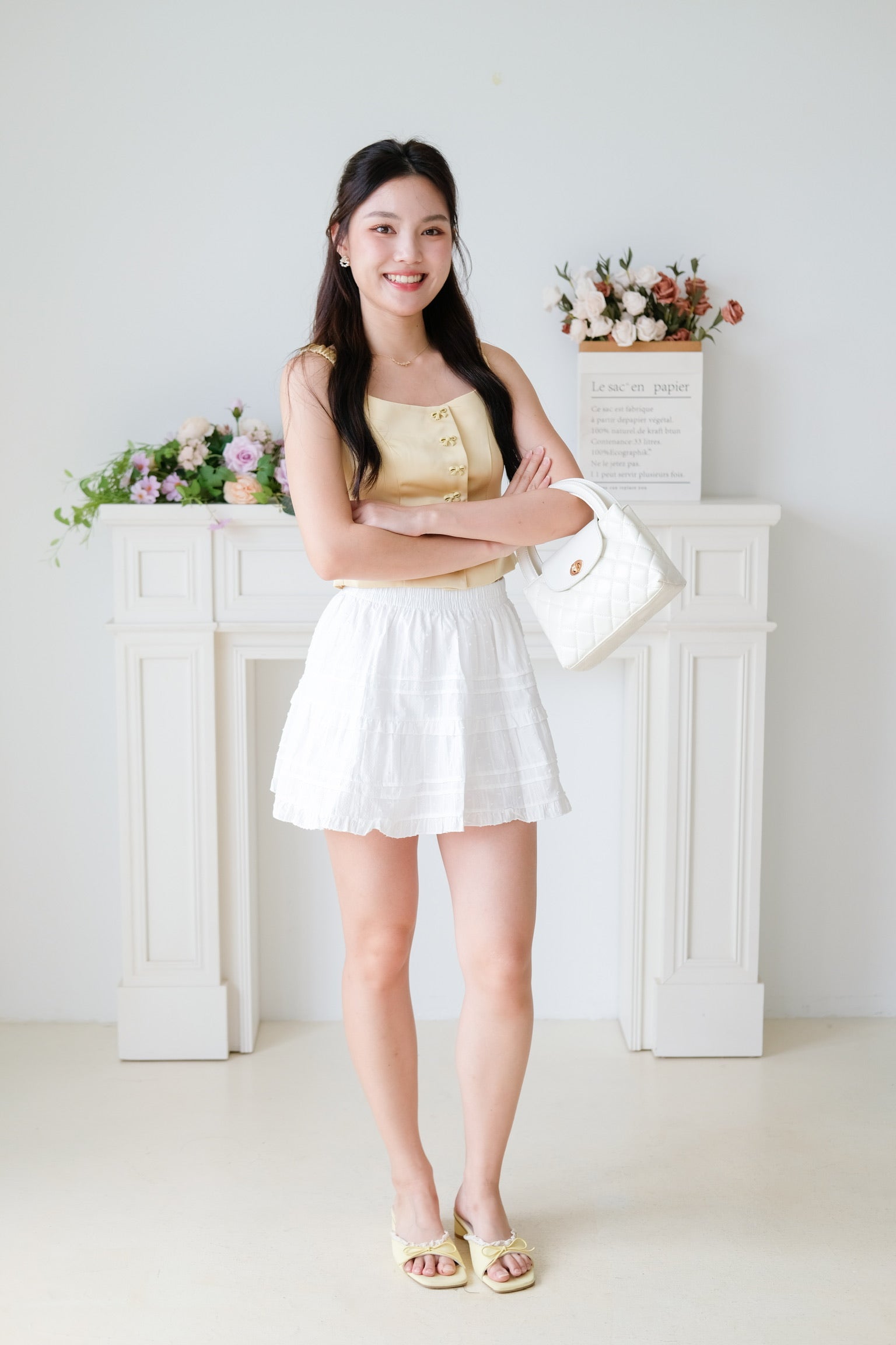 Maribelle Ribbon Scoop Top (Lemonade Yellow)