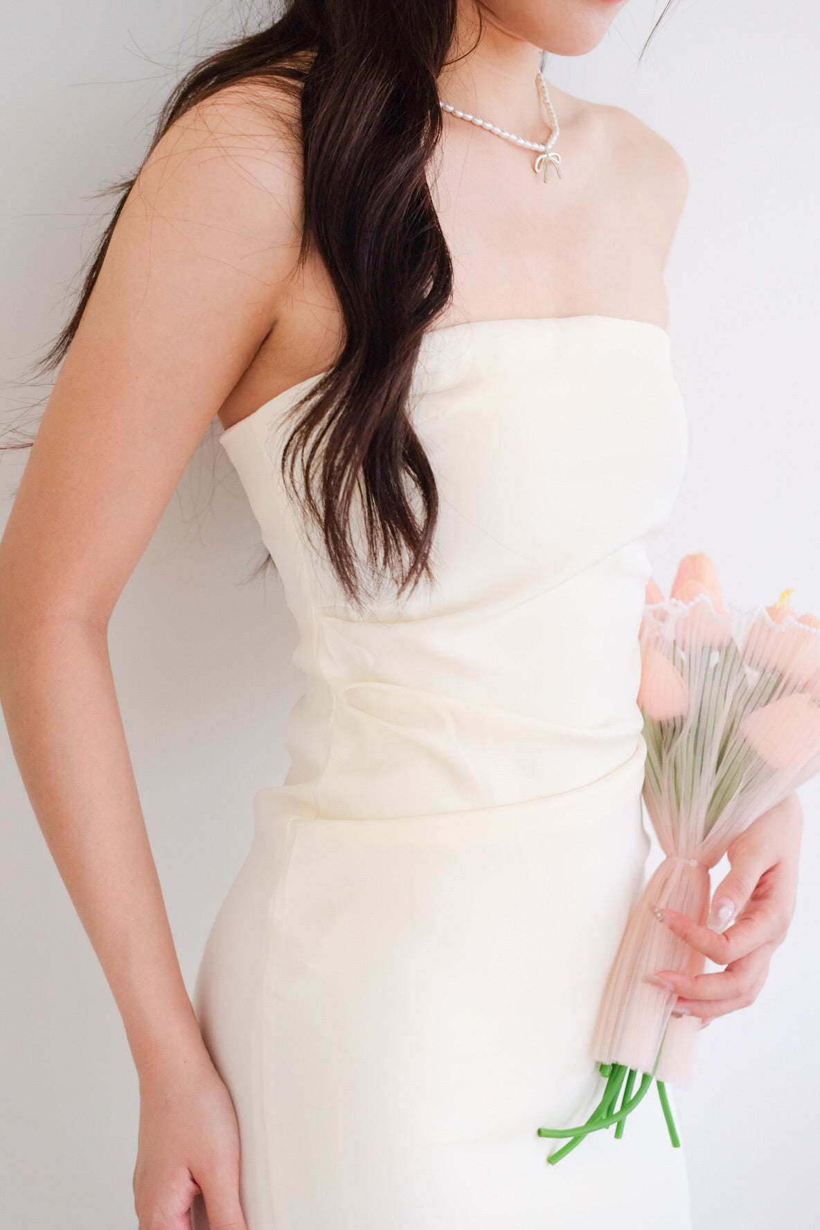 Whitney Tube Maxi Dress (Cream)