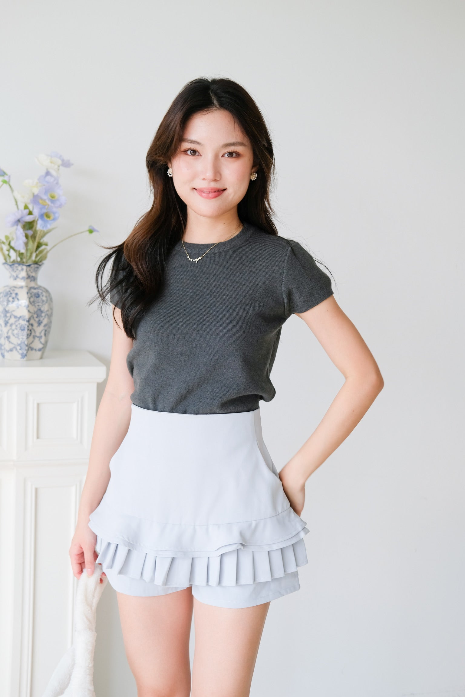 Asa Classic Crew Neck Tee (Dark Grey)
