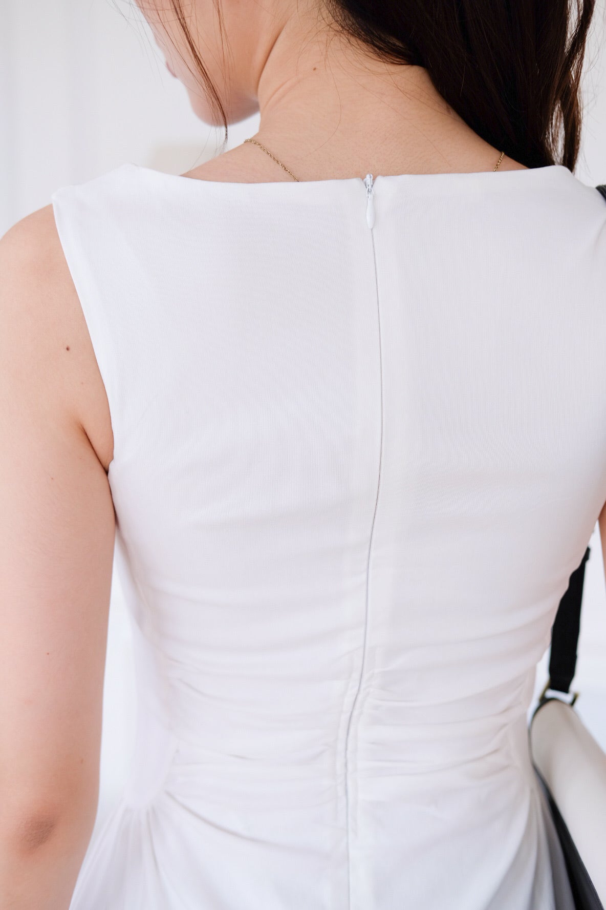 Bernice Cinch Waist Maxi Dress (White)
