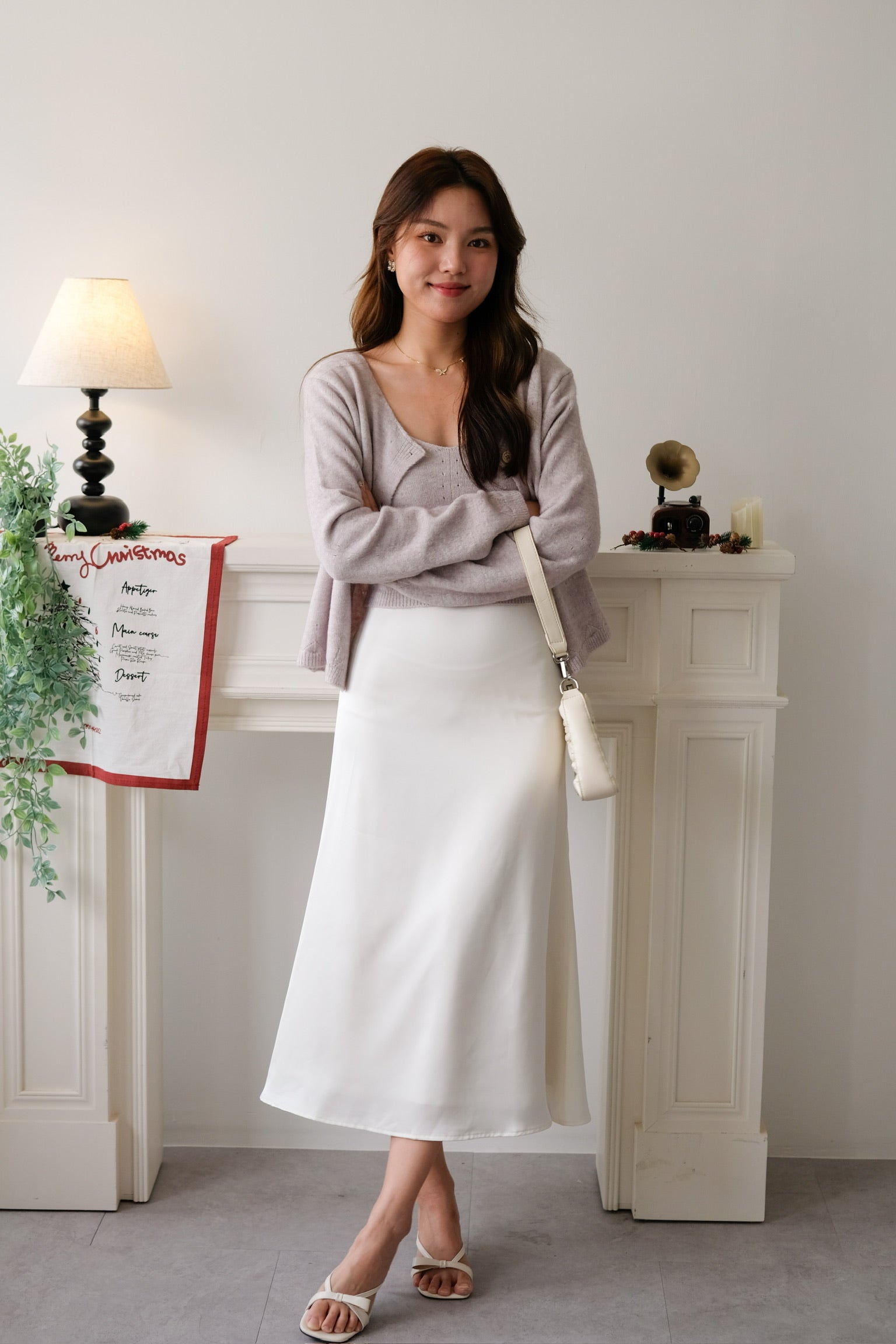 Nicole 2-in-1 Cardigan Set (Purplish Grey)