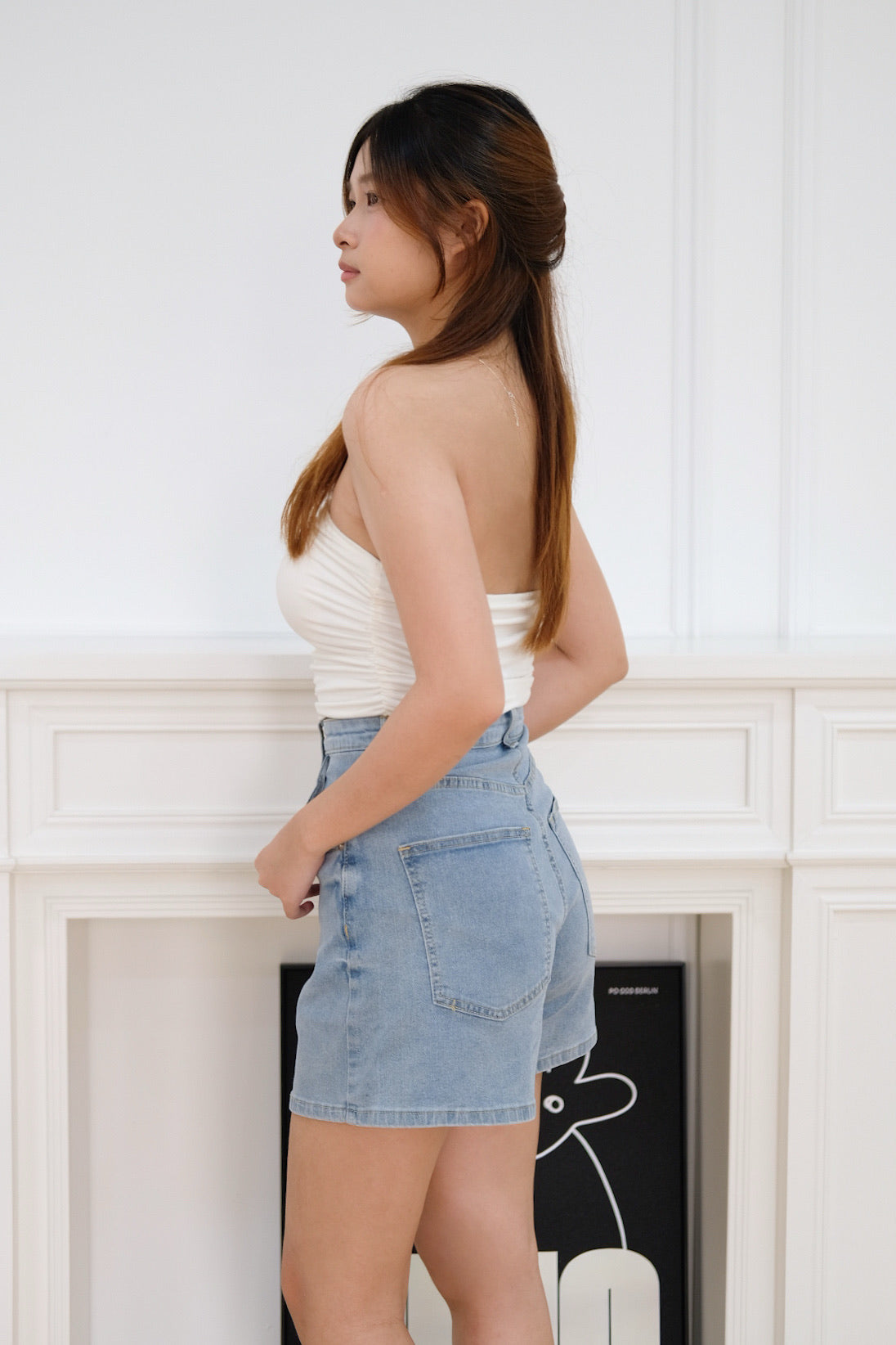 Light Blue Denim Shorts