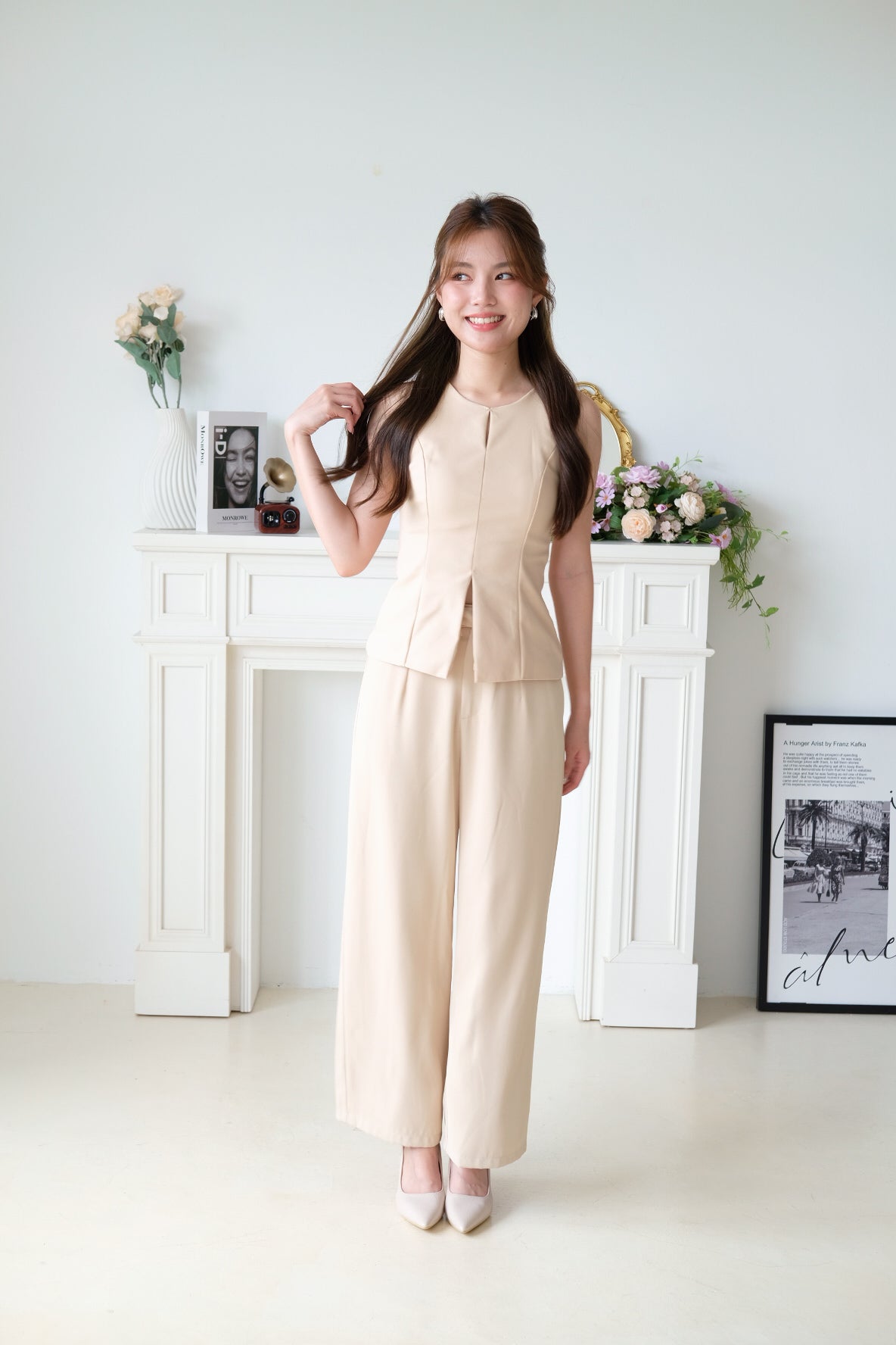 Lucinda Halter Ribbon Set (Khaki)