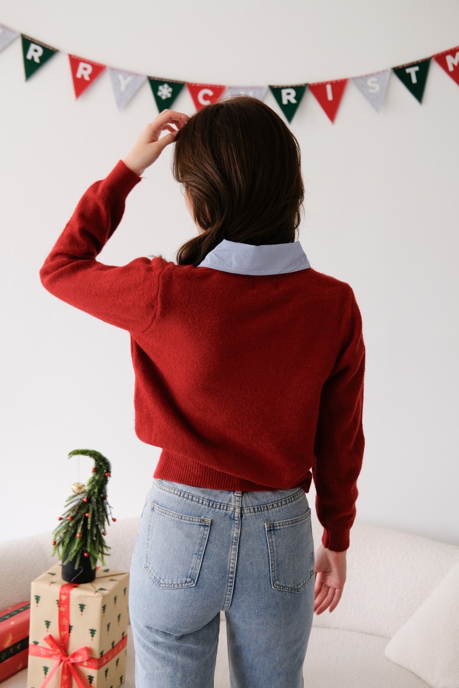 Celine Sweater Shirt (Maroon)