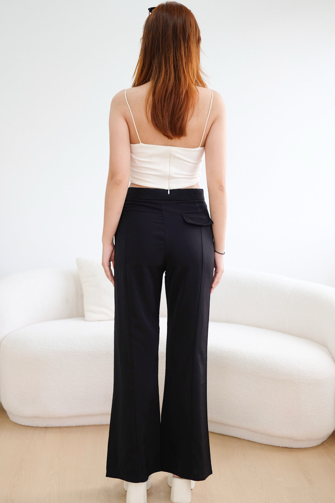 Black Tailored Flare Pants