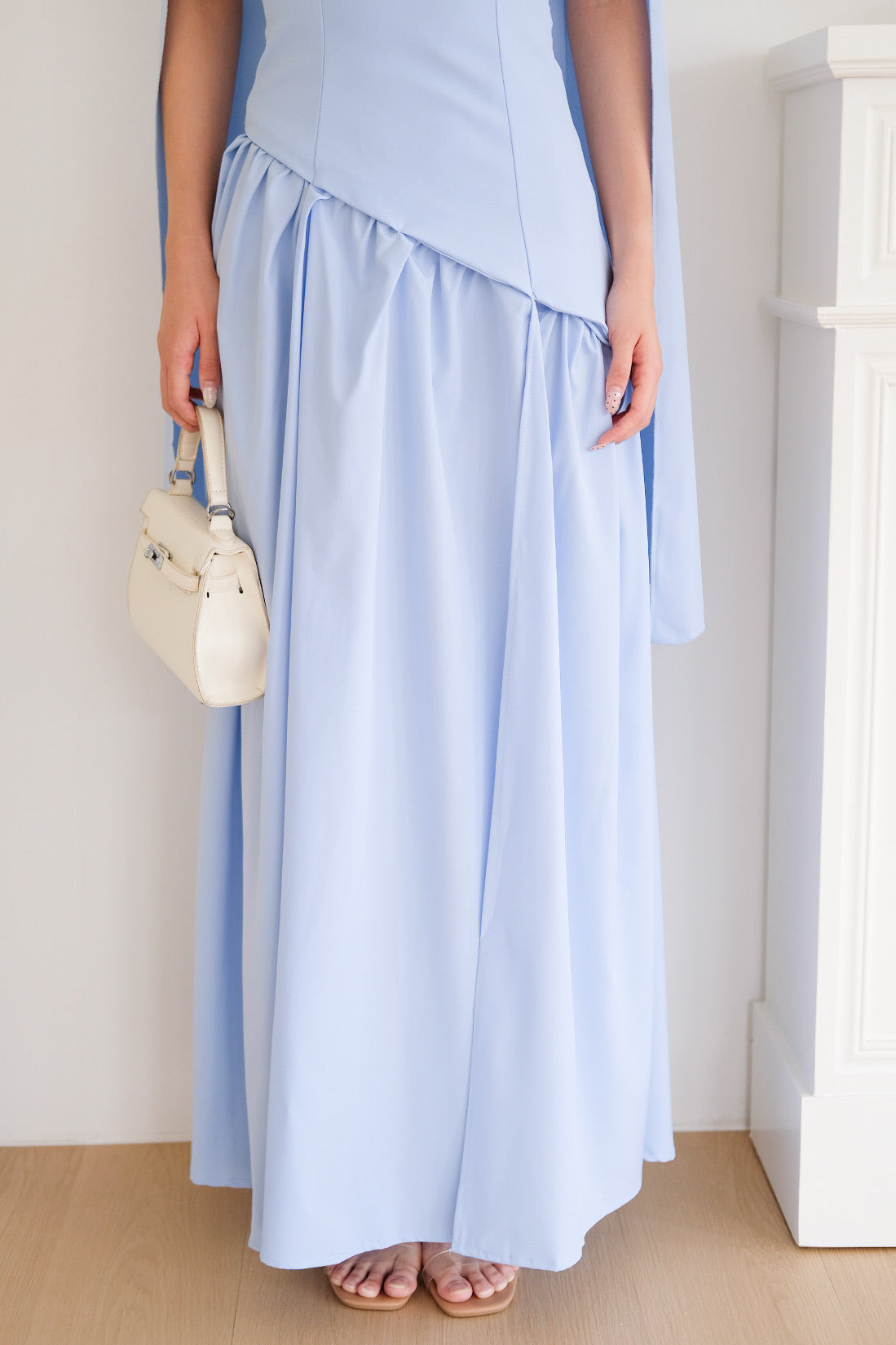 Kimberly Tube Sash Maxi Dress (Powder Blue)
