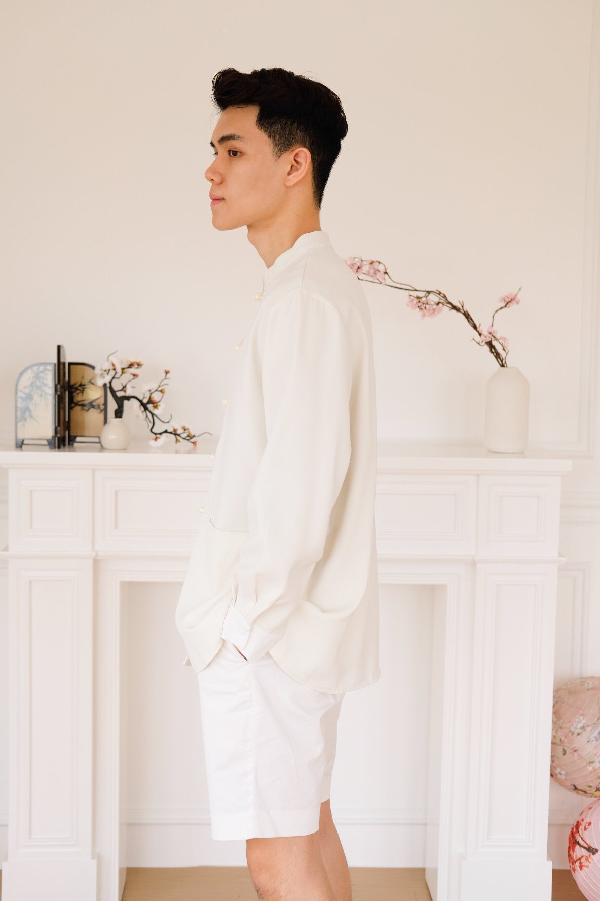 和正 Zheng Long Sleeves Samfu (Ivory Cream)