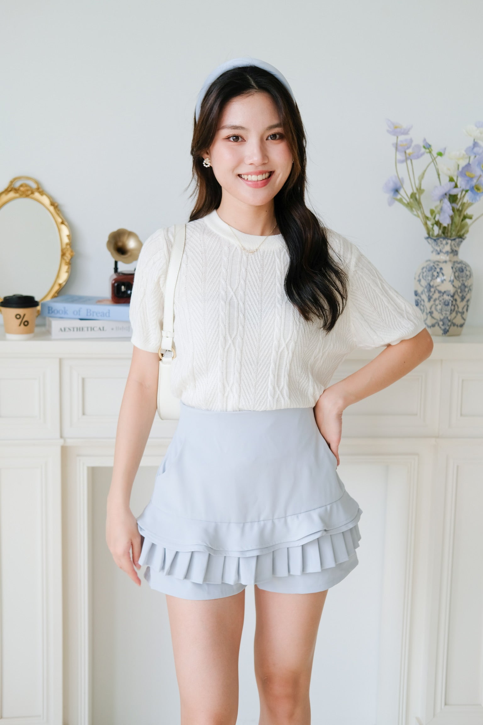 Carey Knit Tee (Cream)