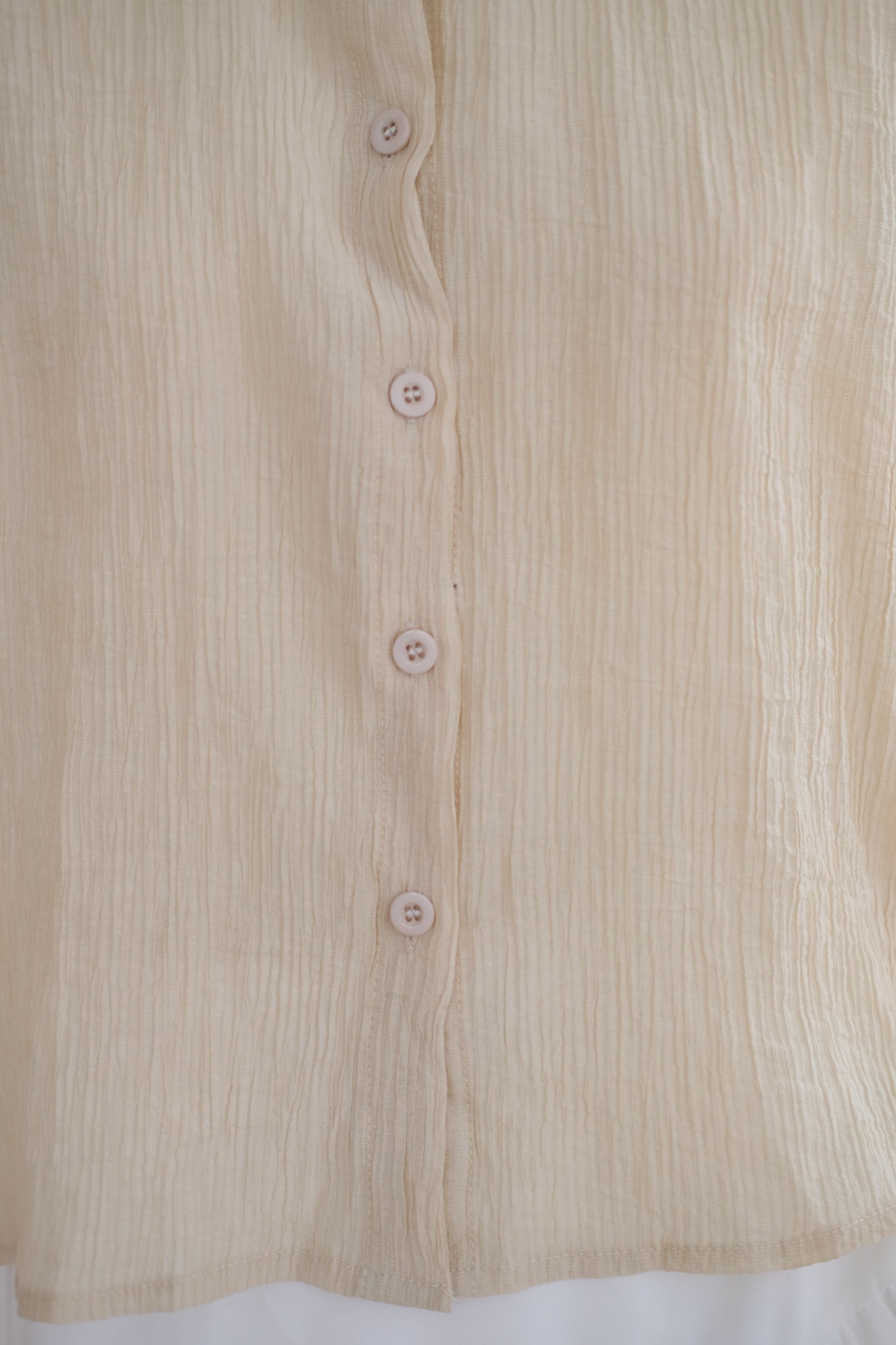 Beige Cold Shoulder Long Sleeves Top