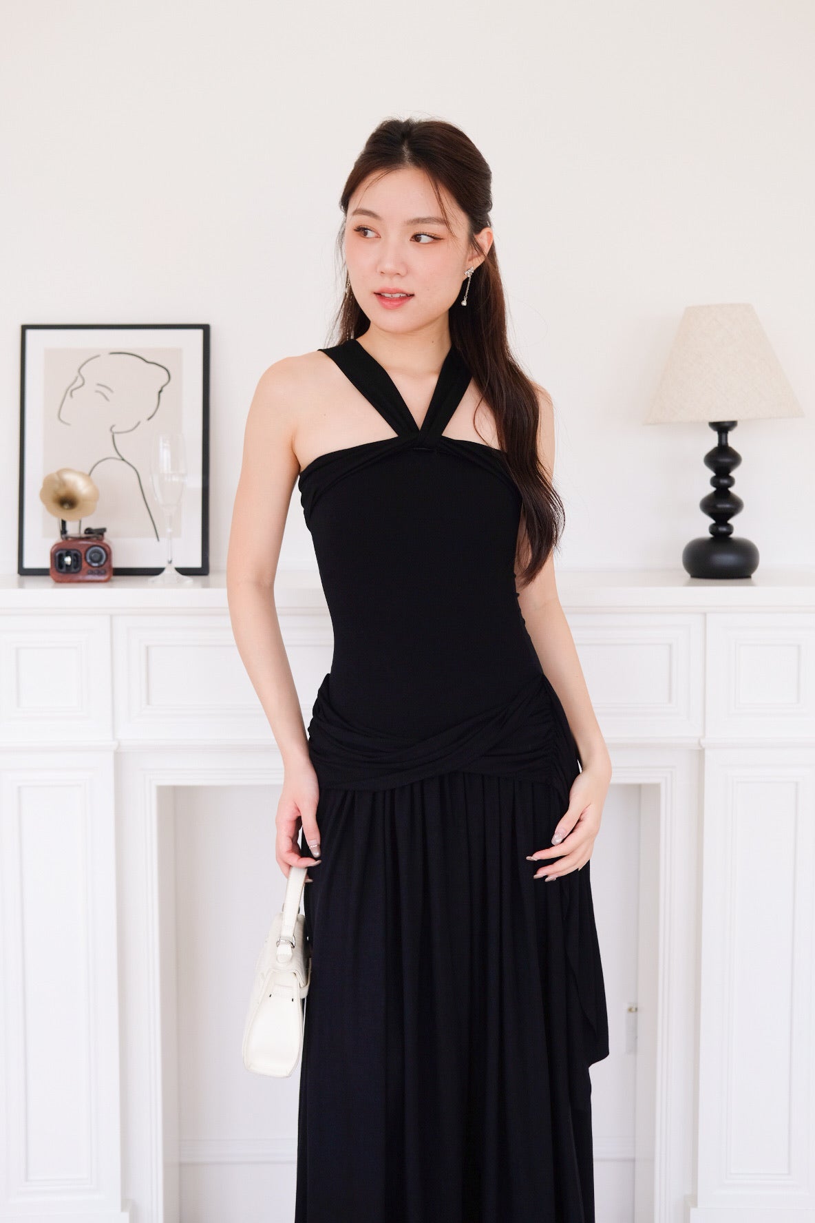 Jessy Toga Cotton Maxi Dress (Black)