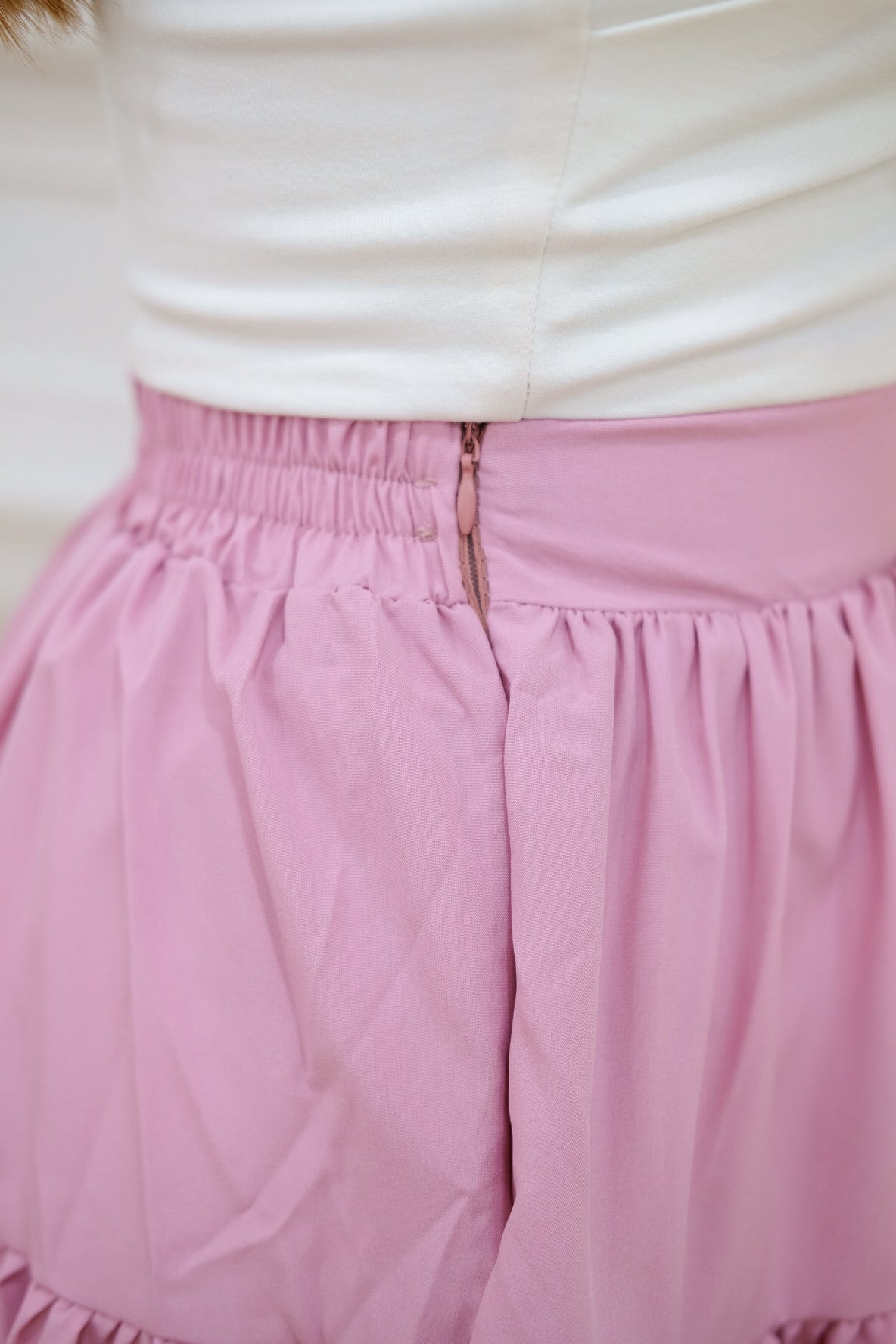 Pink Bubble Tired Skirt