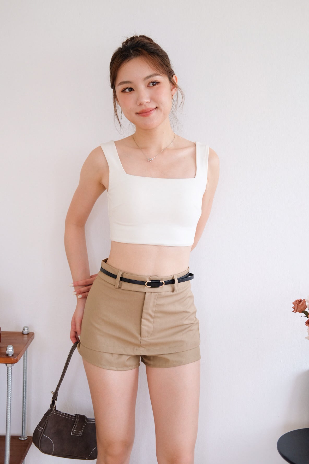 Contour Belted Skort (Khaki)
