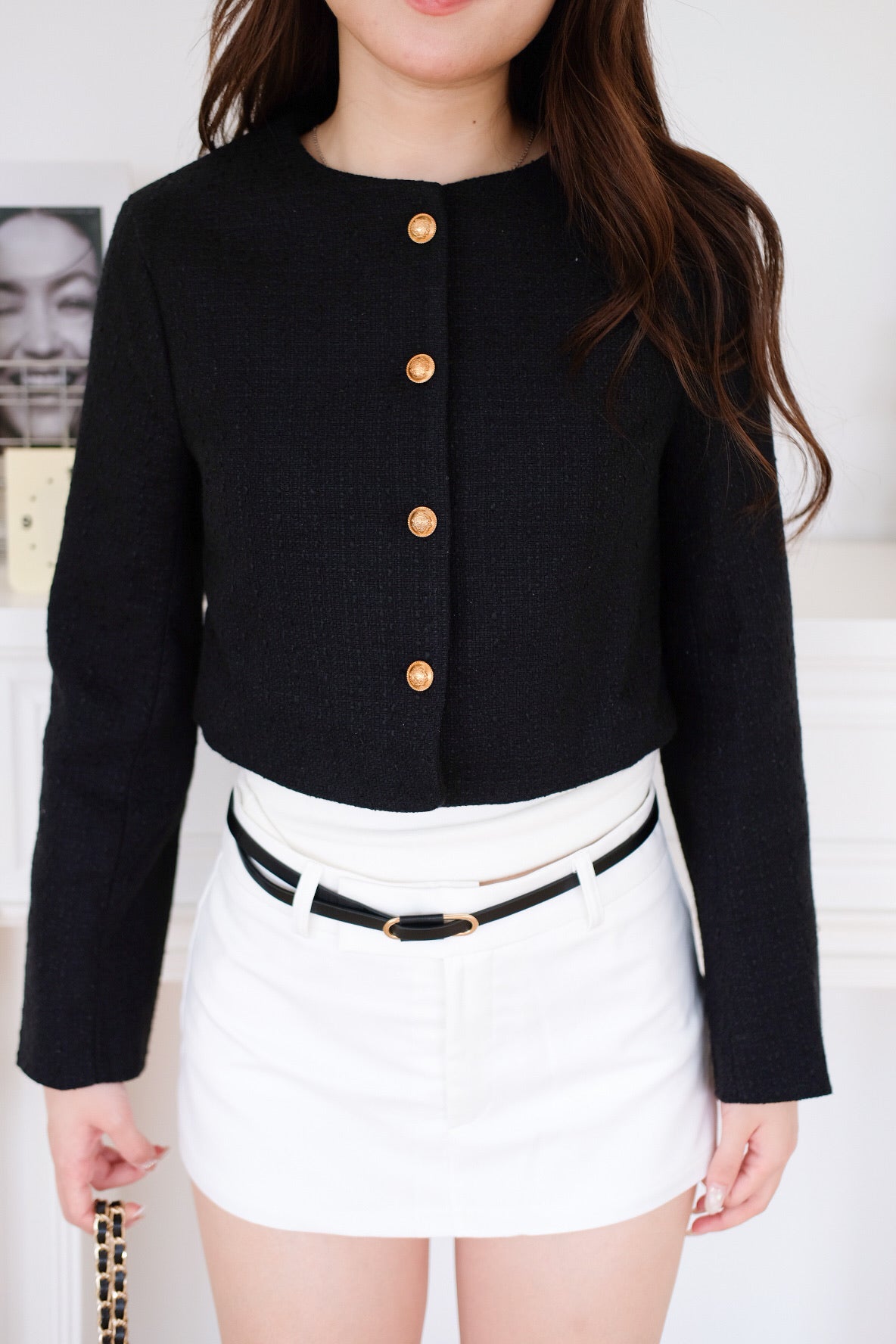 Éclair Tweed Outerwear (Black)