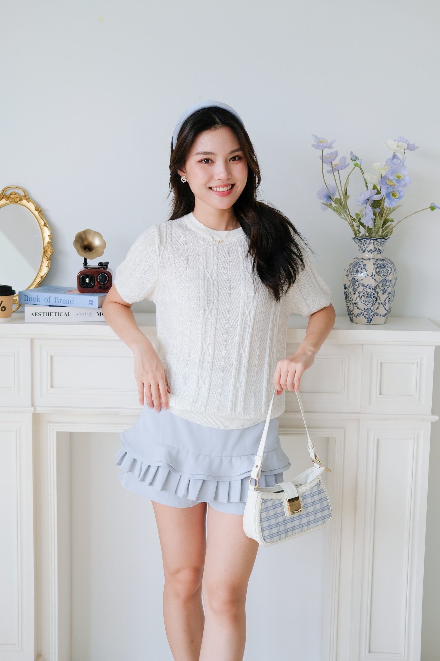 Carey Knit Tee (Cream)