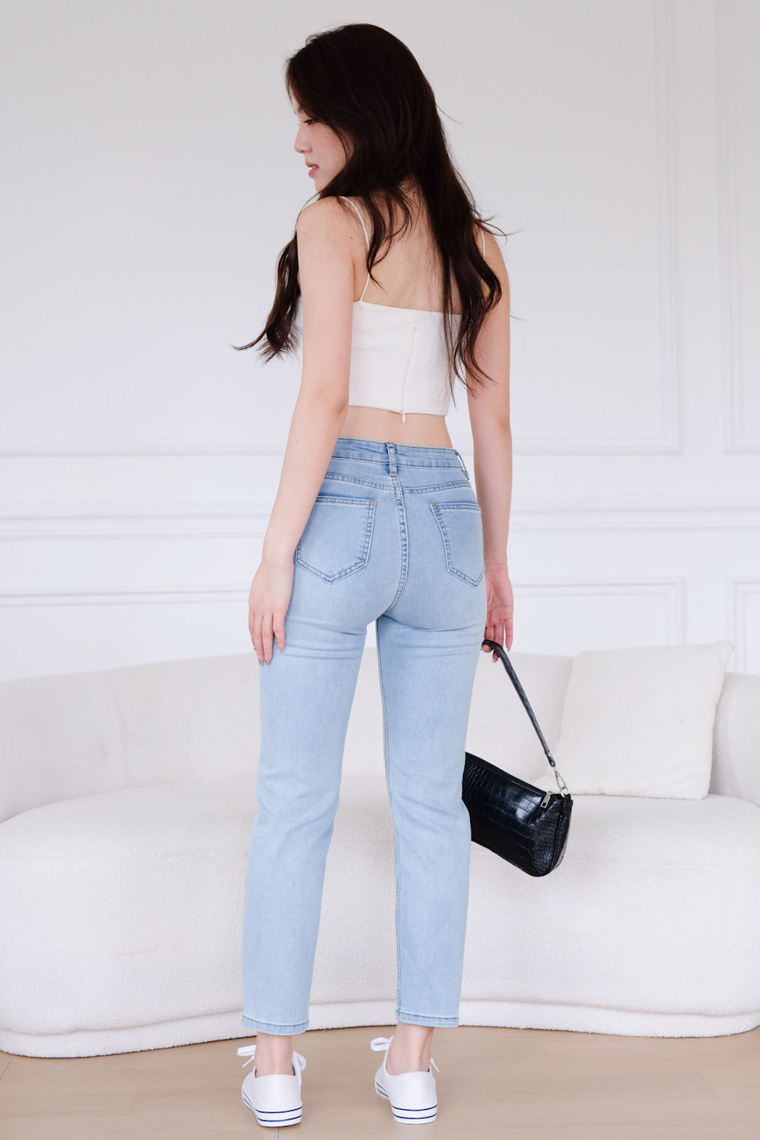 Groundbreaker Slim Fit Straight Leg Denim Jeans (Light Blue)