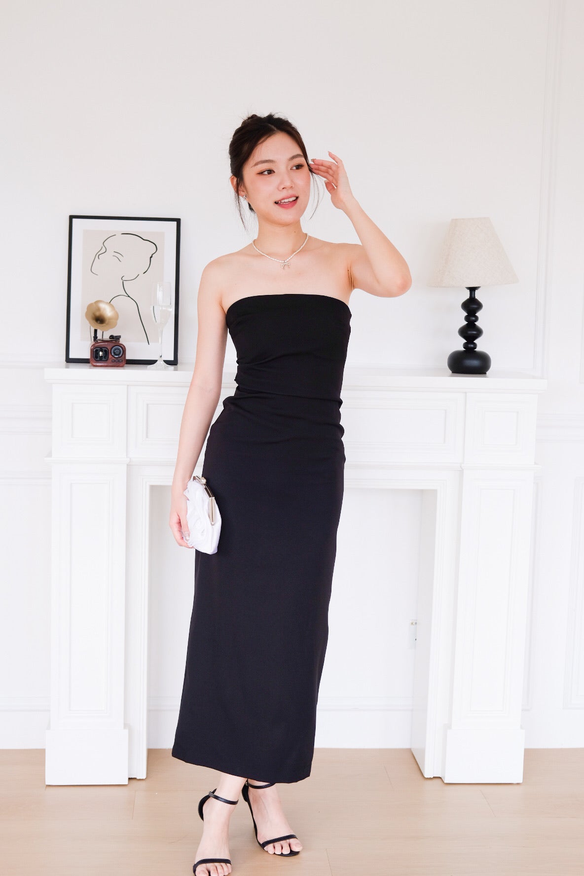 Whitney Tube Maxi Dress (Black)
