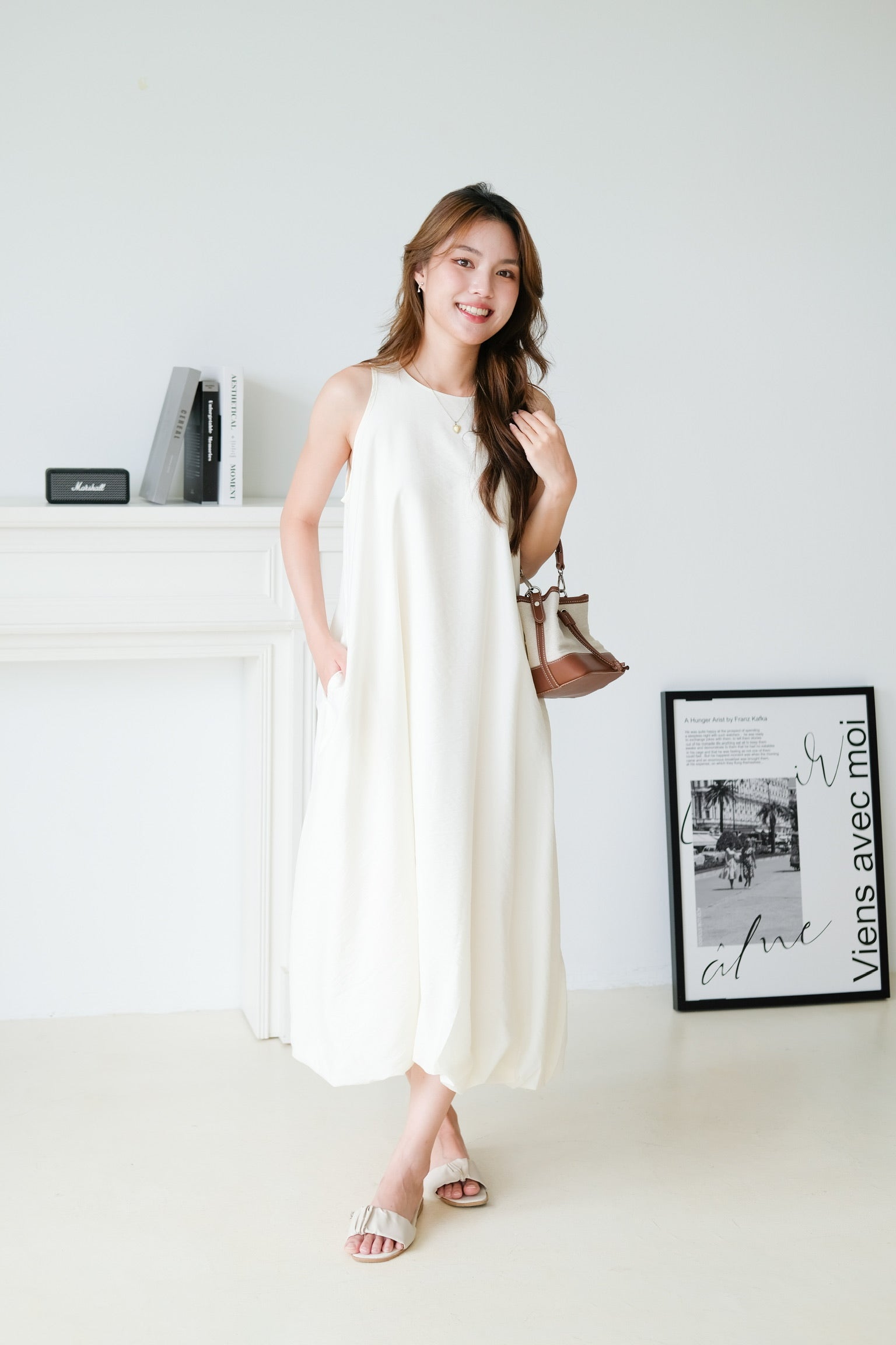 Weekend Maxi Shift Dress (Cream)